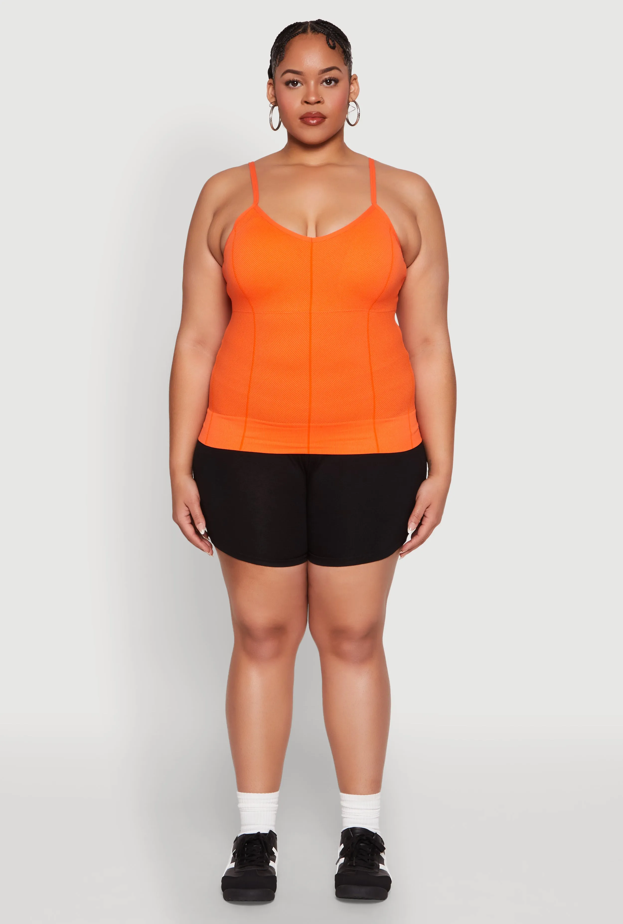 Plus Size Seamless Ribbed V Neck Cami sold by Rainbow product image thumbnail 3
