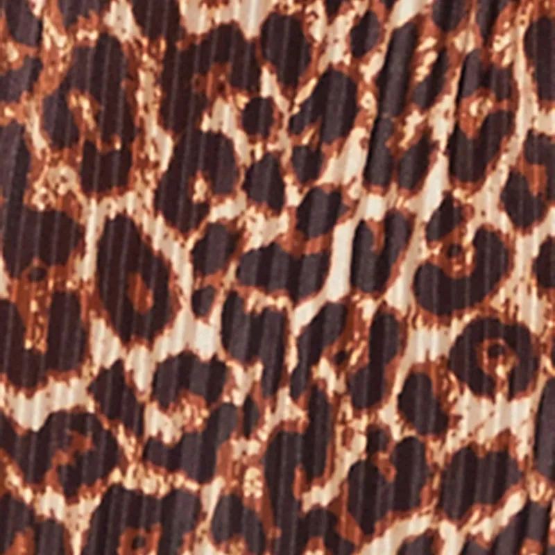 Plus Size Plisse Leopard Print Maxi Skirt sold by Rainbow product image thumbnail 4