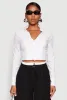 Iris Zip Front Cropped Shirt sold by Rainbow