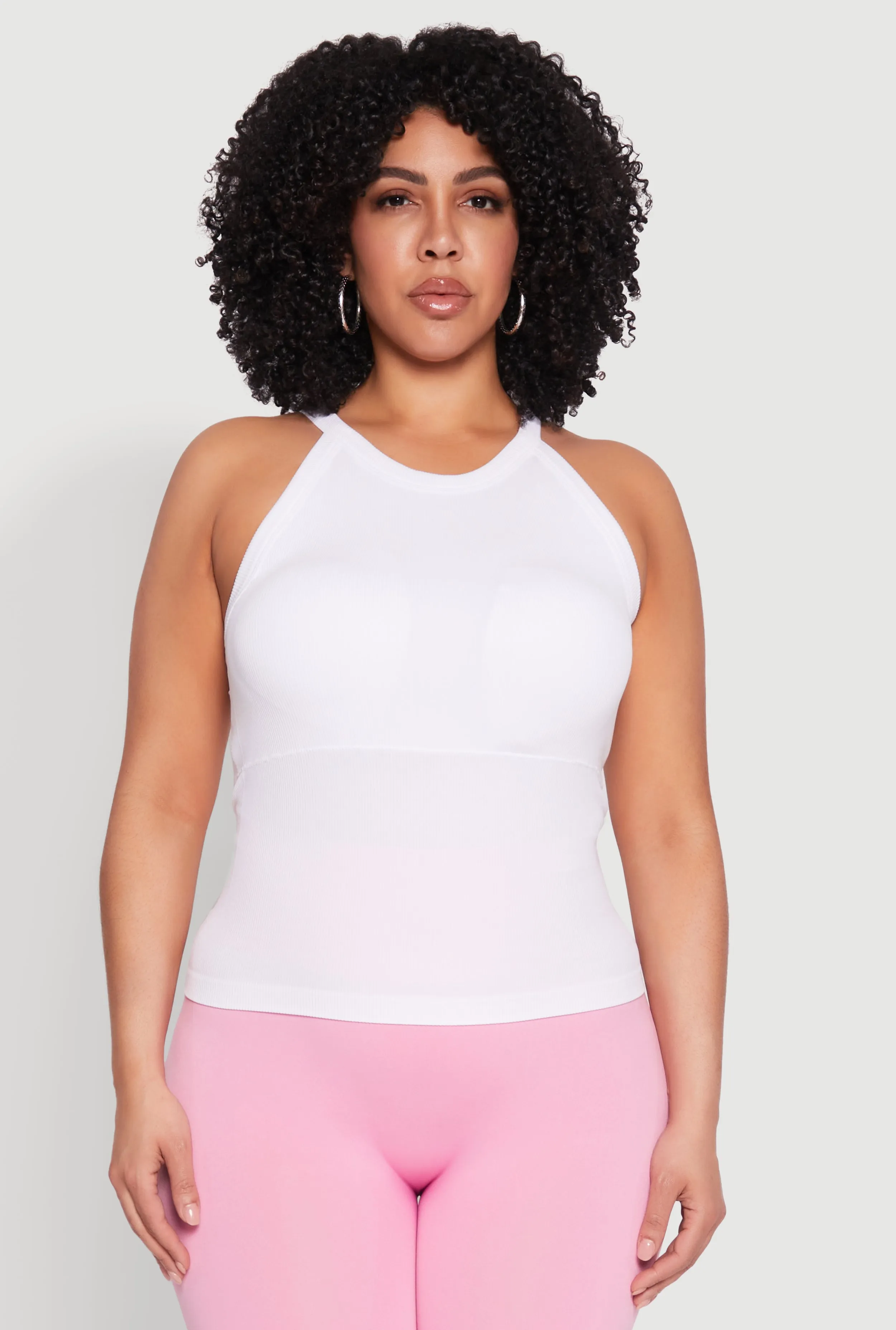 Plus Size Seamless High Neck Tank Top sold by Rainbow product image thumbnail 2