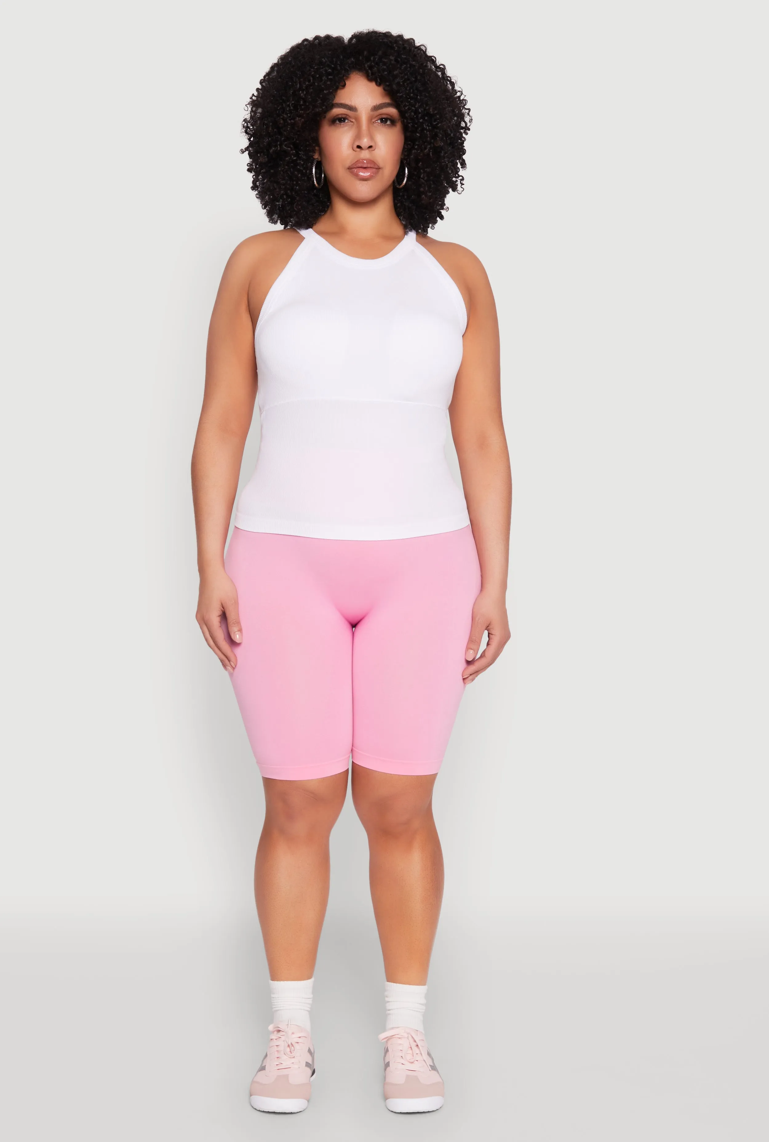 Plus Size Seamless High Neck Tank Top sold by Rainbow