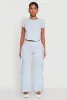 Mineral Wash Pintuck Short Sleeve Top sold by Rainbow