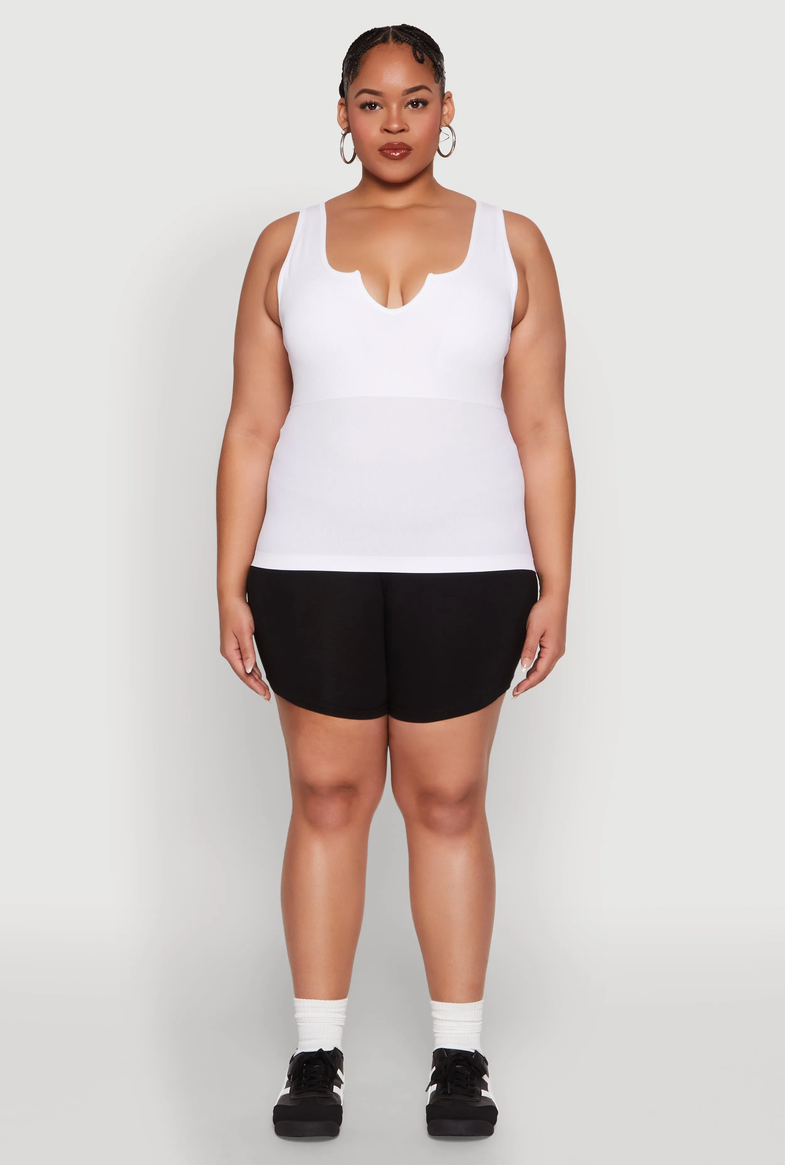 Plus Size Seamless Notch Neck Tank Top sold by Rainbow product image thumbnail 3