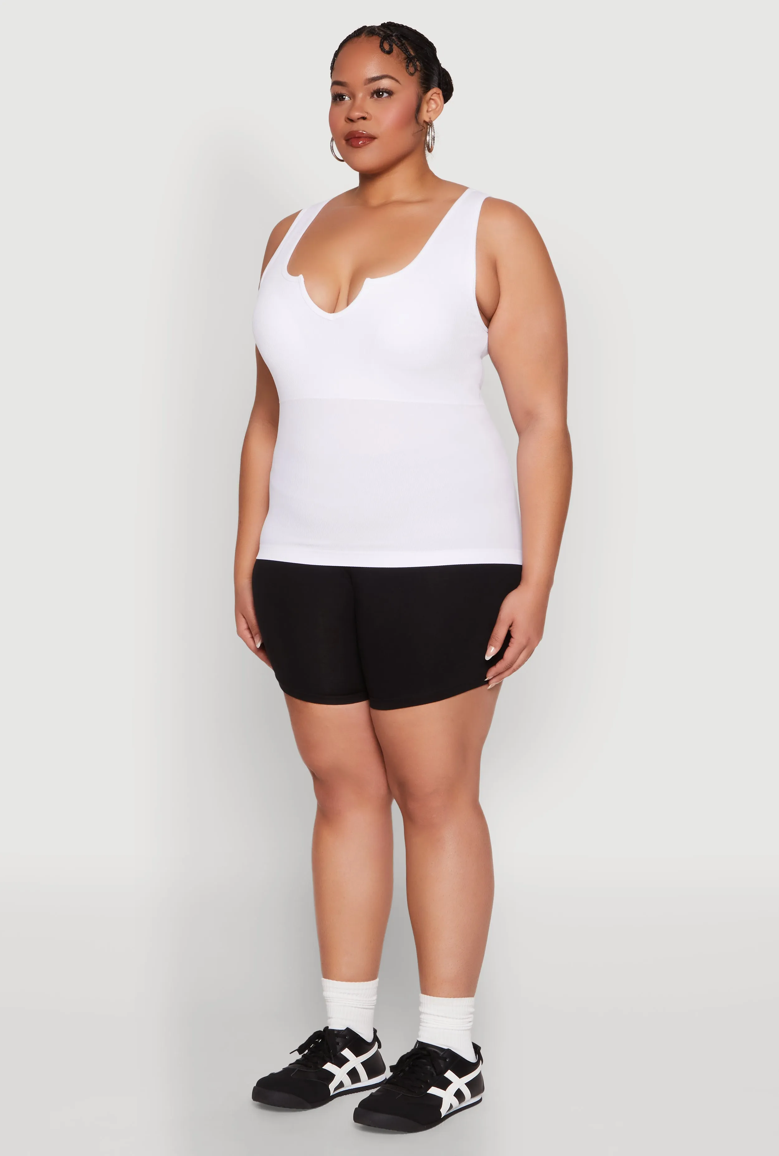 Plus Size Seamless Notch Neck Tank Top sold by Rainbow product image thumbnail 5