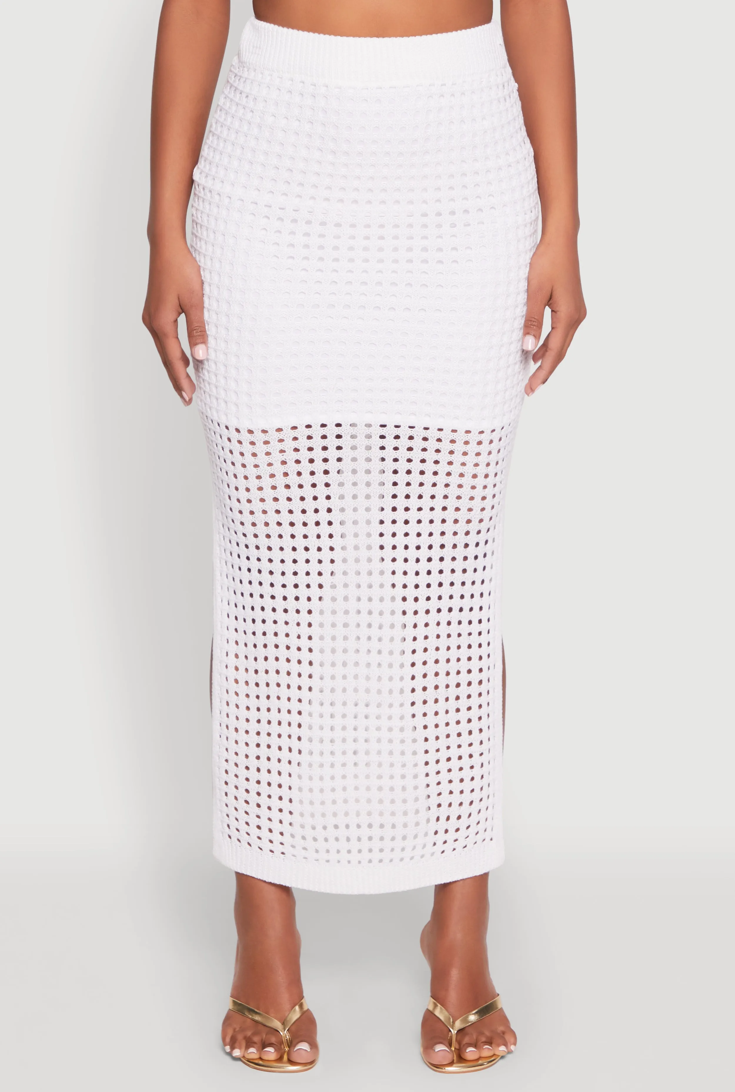 Lined Crochet Maxi Skirt sold by Rainbow product image thumbnail 3