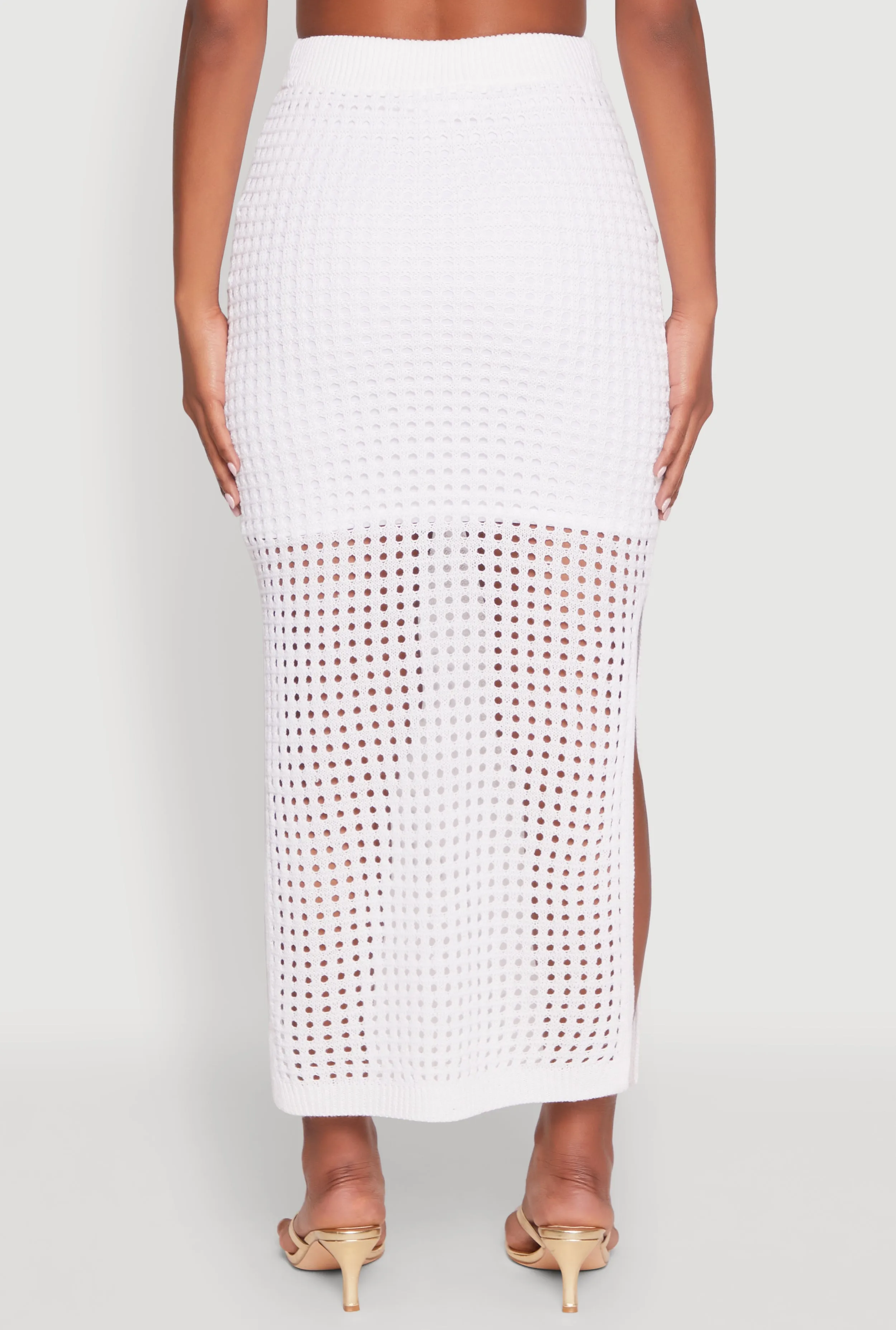 Lined Crochet Maxi Skirt sold by Rainbow product image thumbnail 5