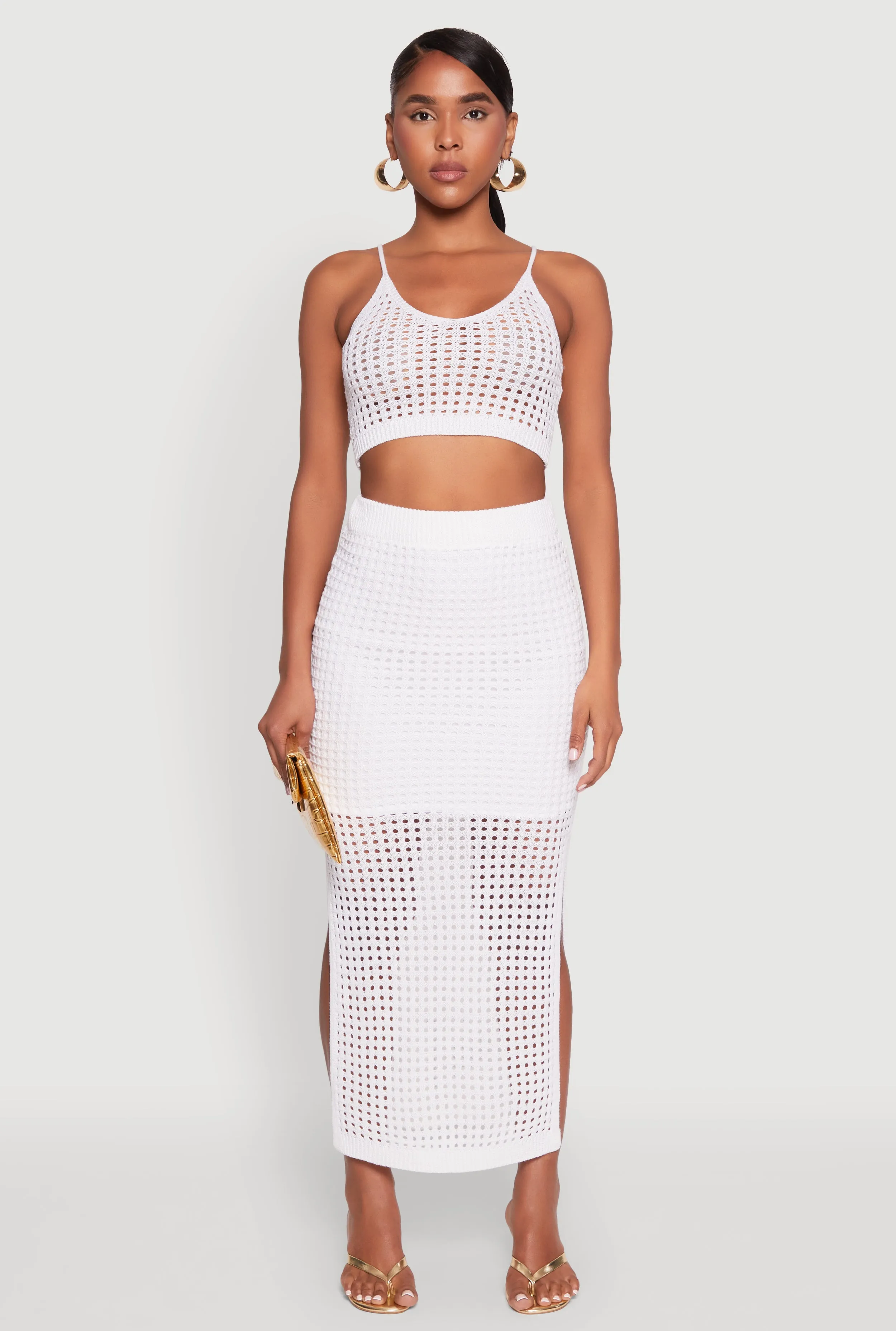 Lined Crochet Maxi Skirt sold by Rainbow product image thumbnail 2