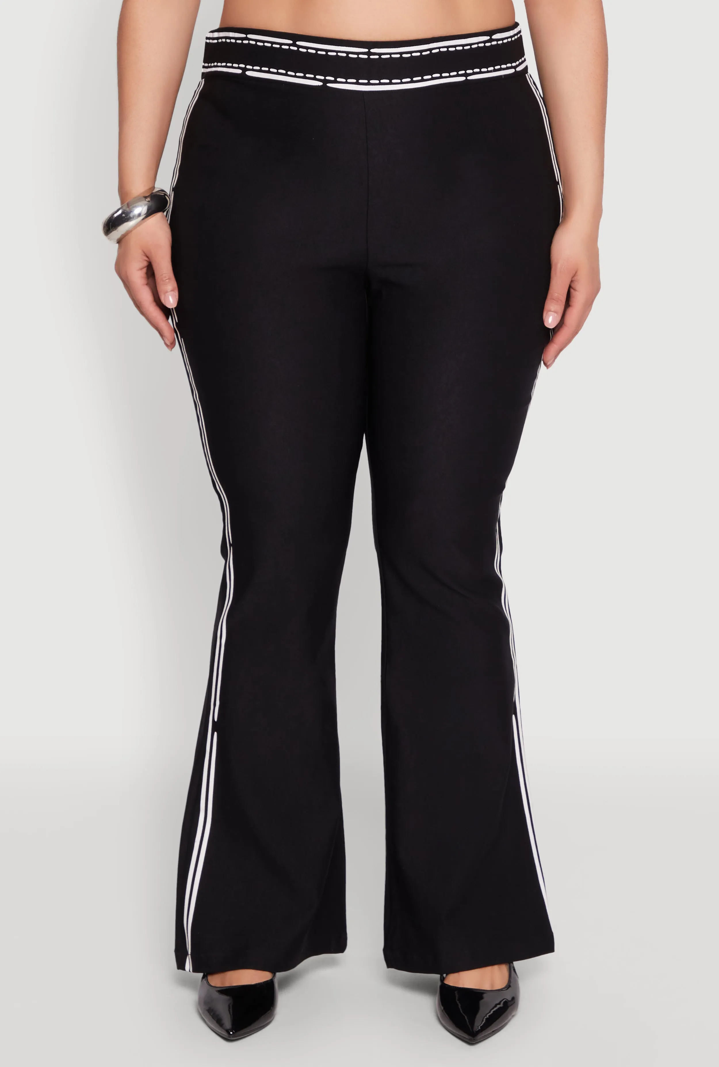 Plus Size 2D Optical Illusion Flare Pants sold by Rainbow product image thumbnail 3