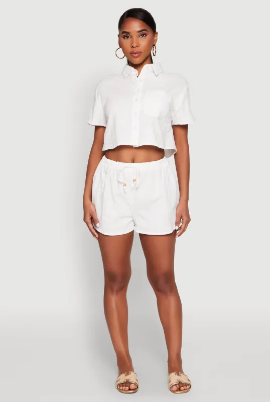 Haute Monde Starfish Decorative Stitch Shorts sold by Rainbow