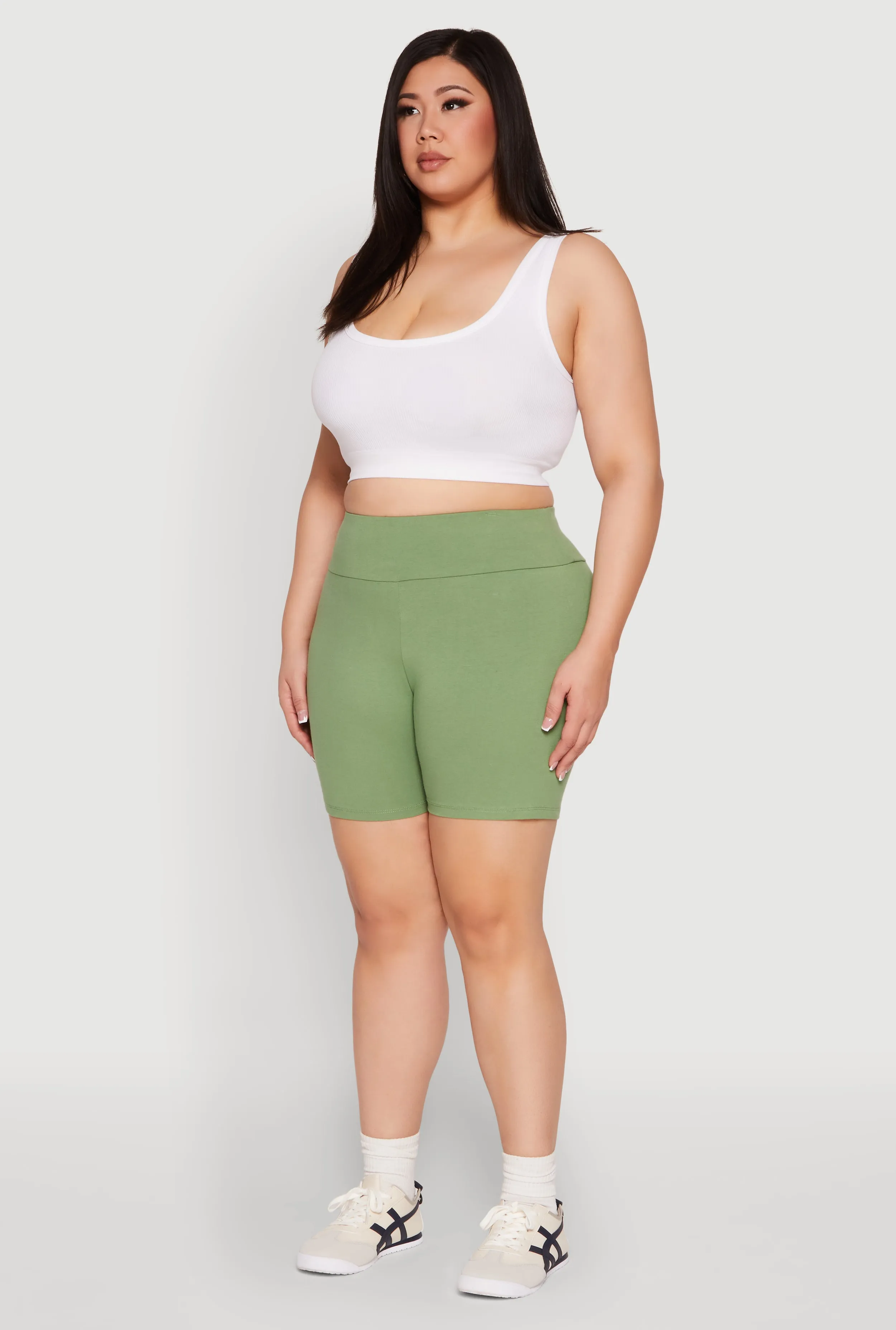 Plus Size Seamless High Waisted Biker Shorts sold by Rainbow product image thumbnail 3