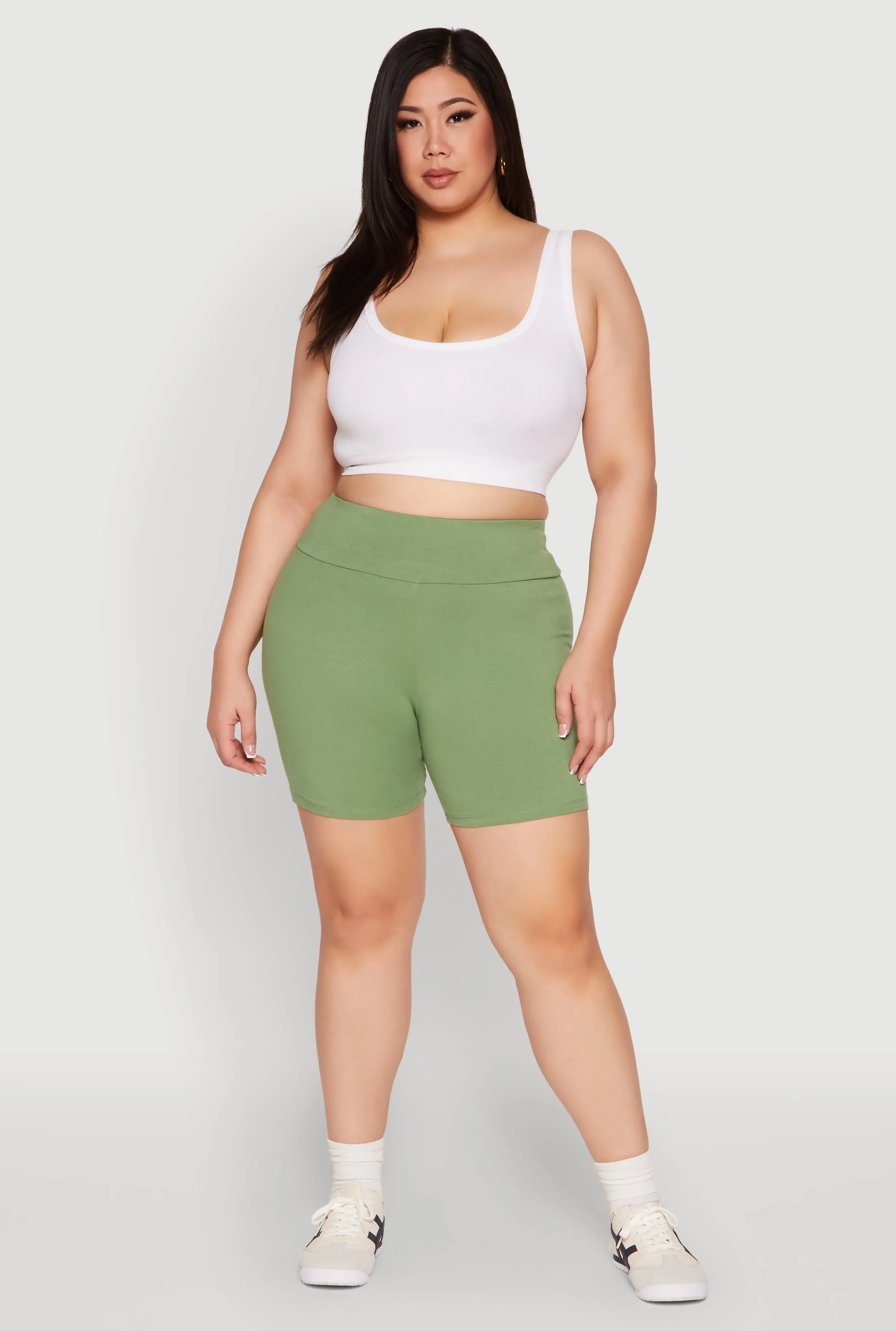 Plus Size Seamless High Waisted Biker Shorts sold by Rainbow product image thumbnail 2