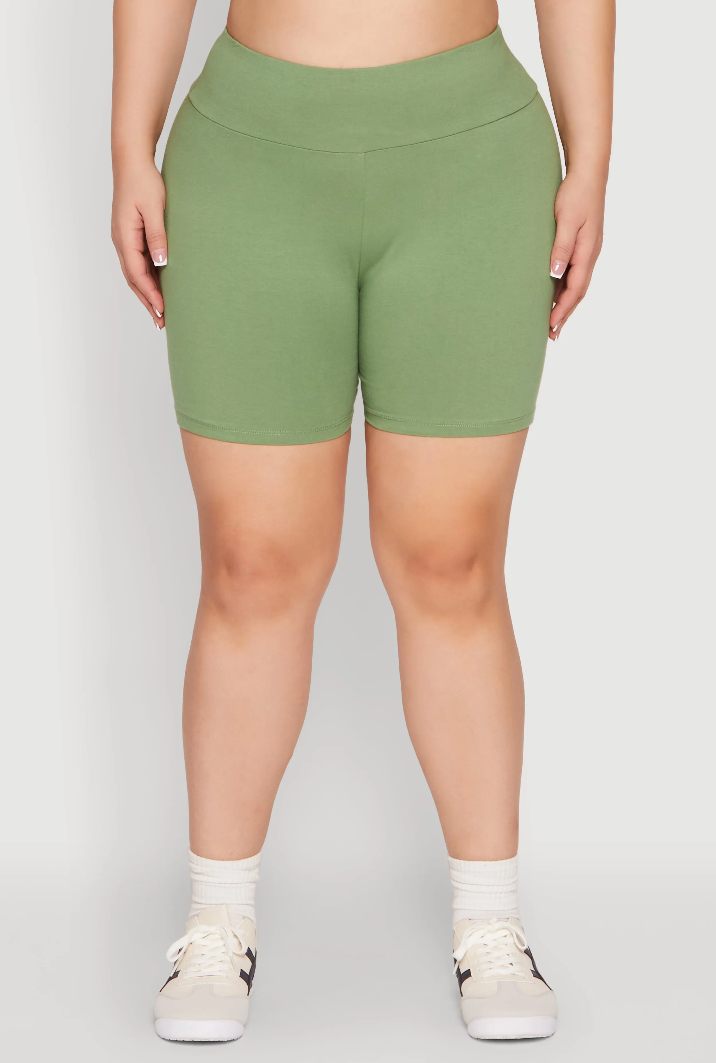 Plus Size Seamless High Waisted Biker Shorts sold by Rainbow product image thumbnail 5