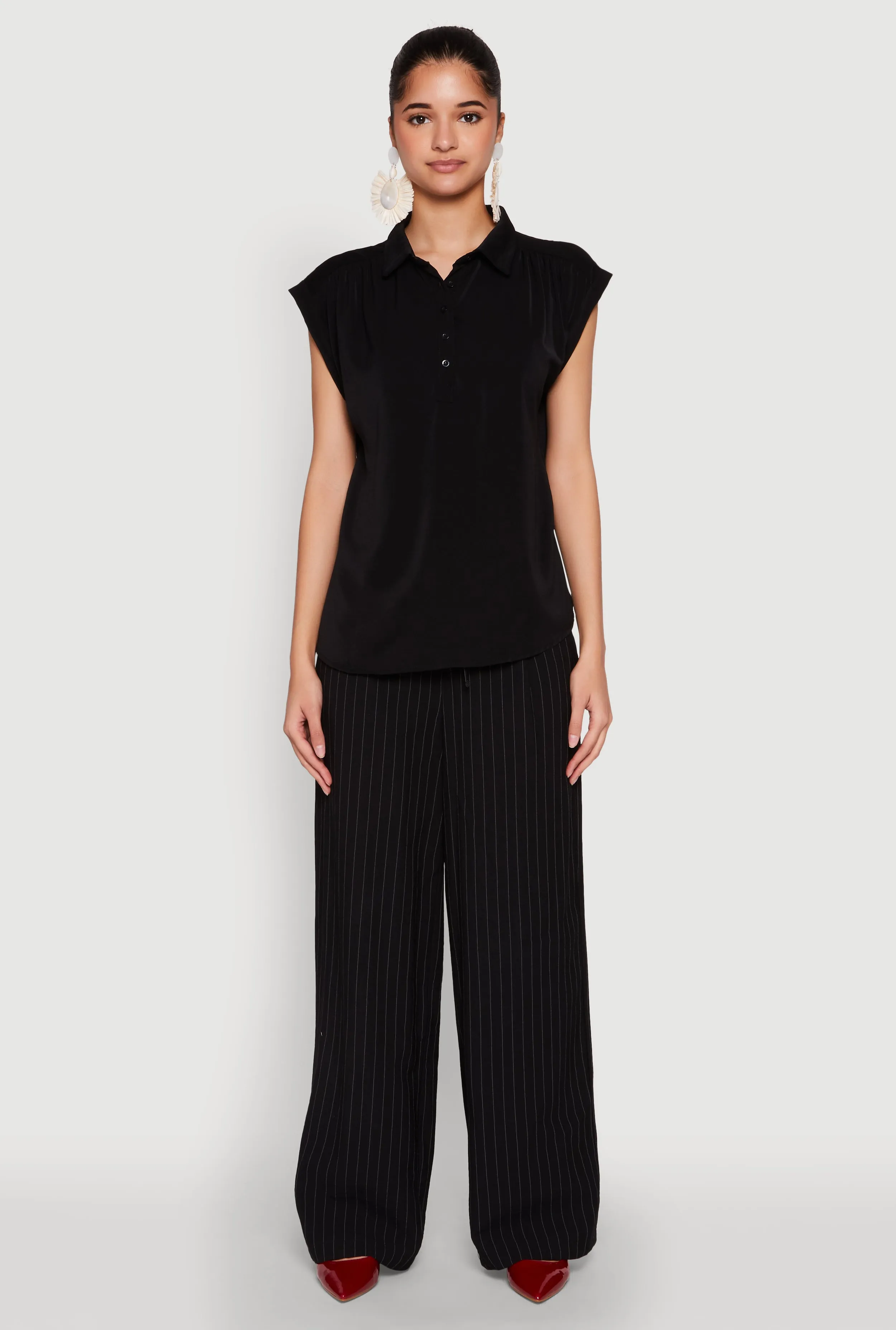 Ruched Cap Sleeve Blouse sold by Rainbow product image thumbnail 3