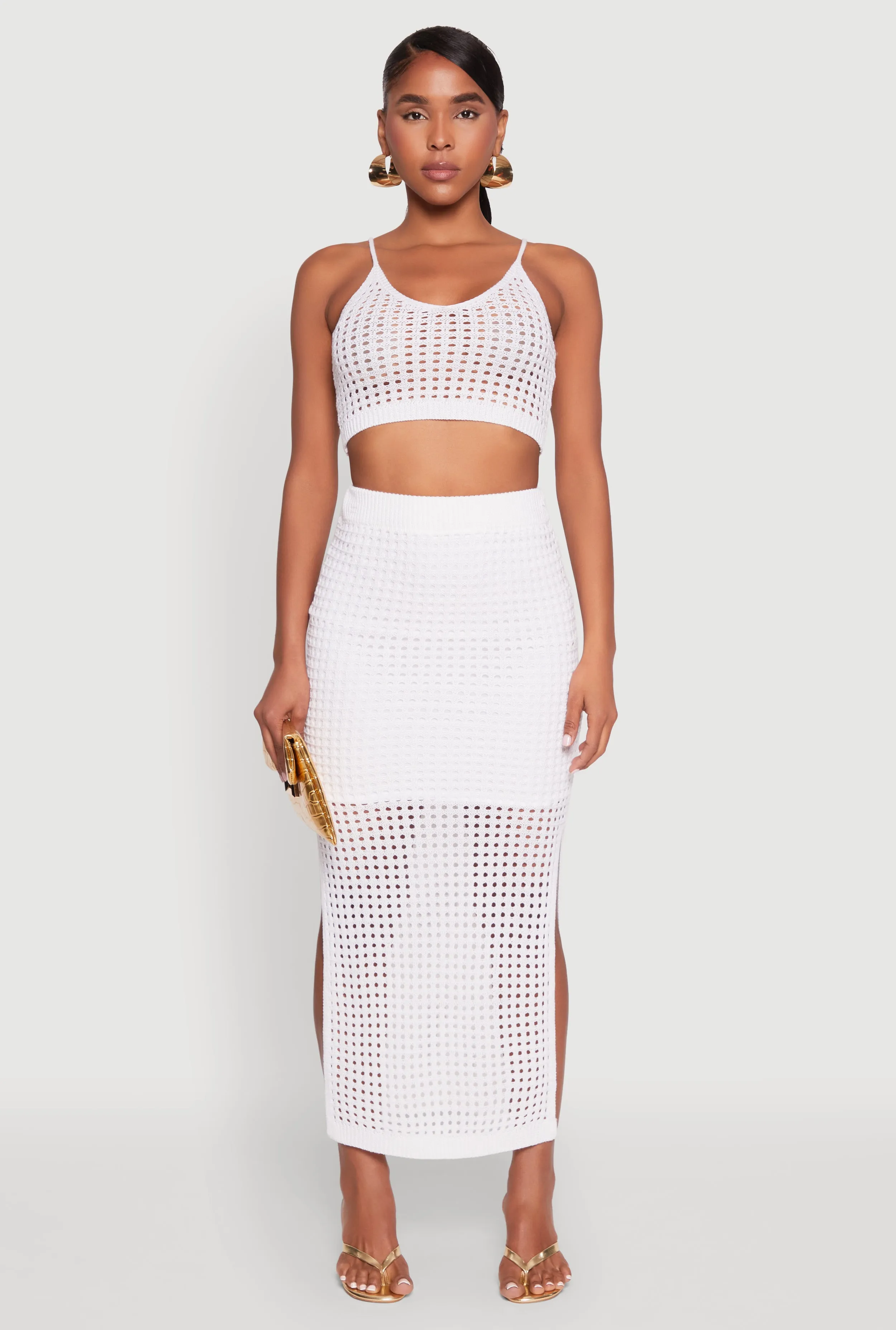 Crochet Cropped Cami sold by Rainbow product image thumbnail 3