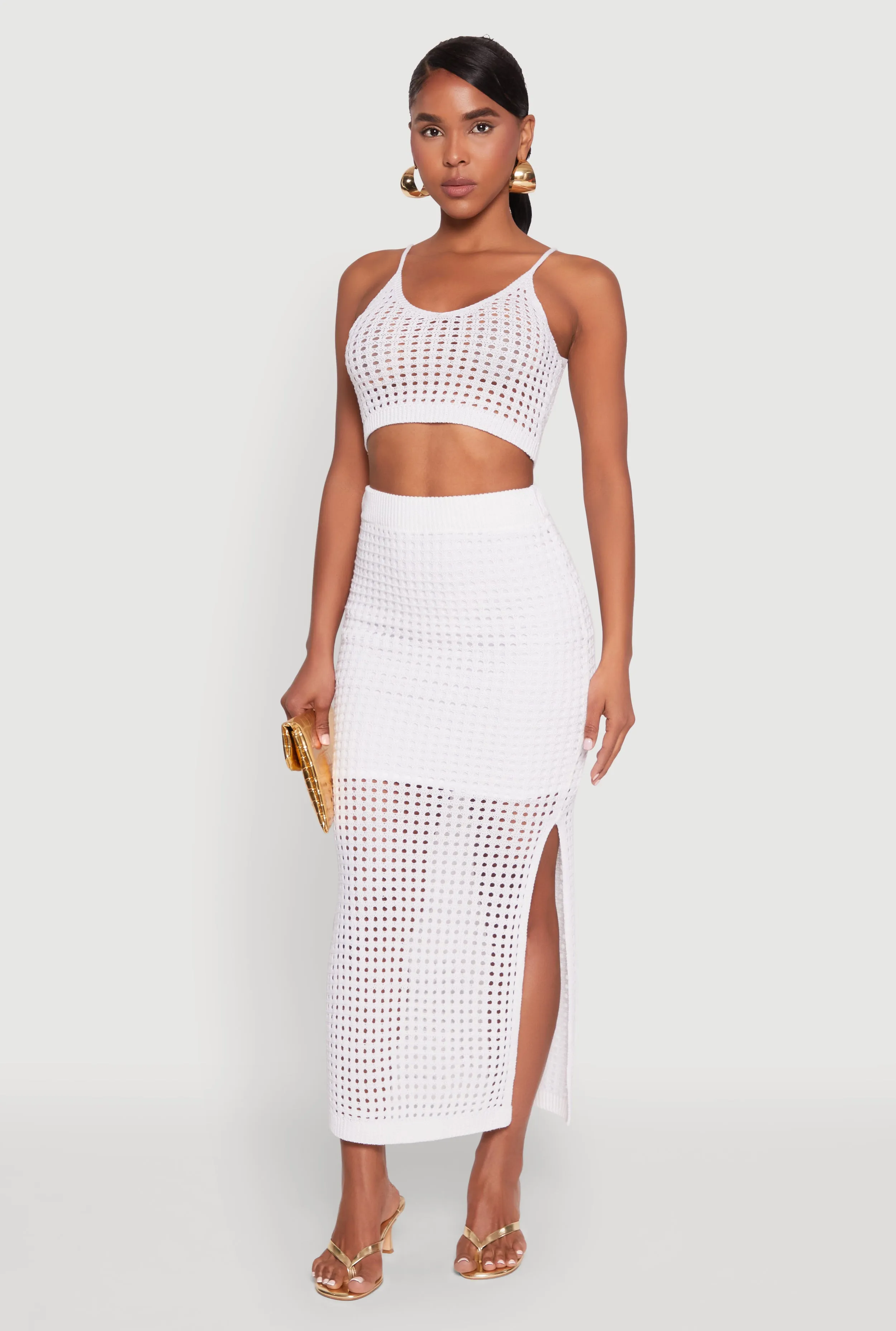 Crochet Cropped Cami sold by Rainbow product image thumbnail 2