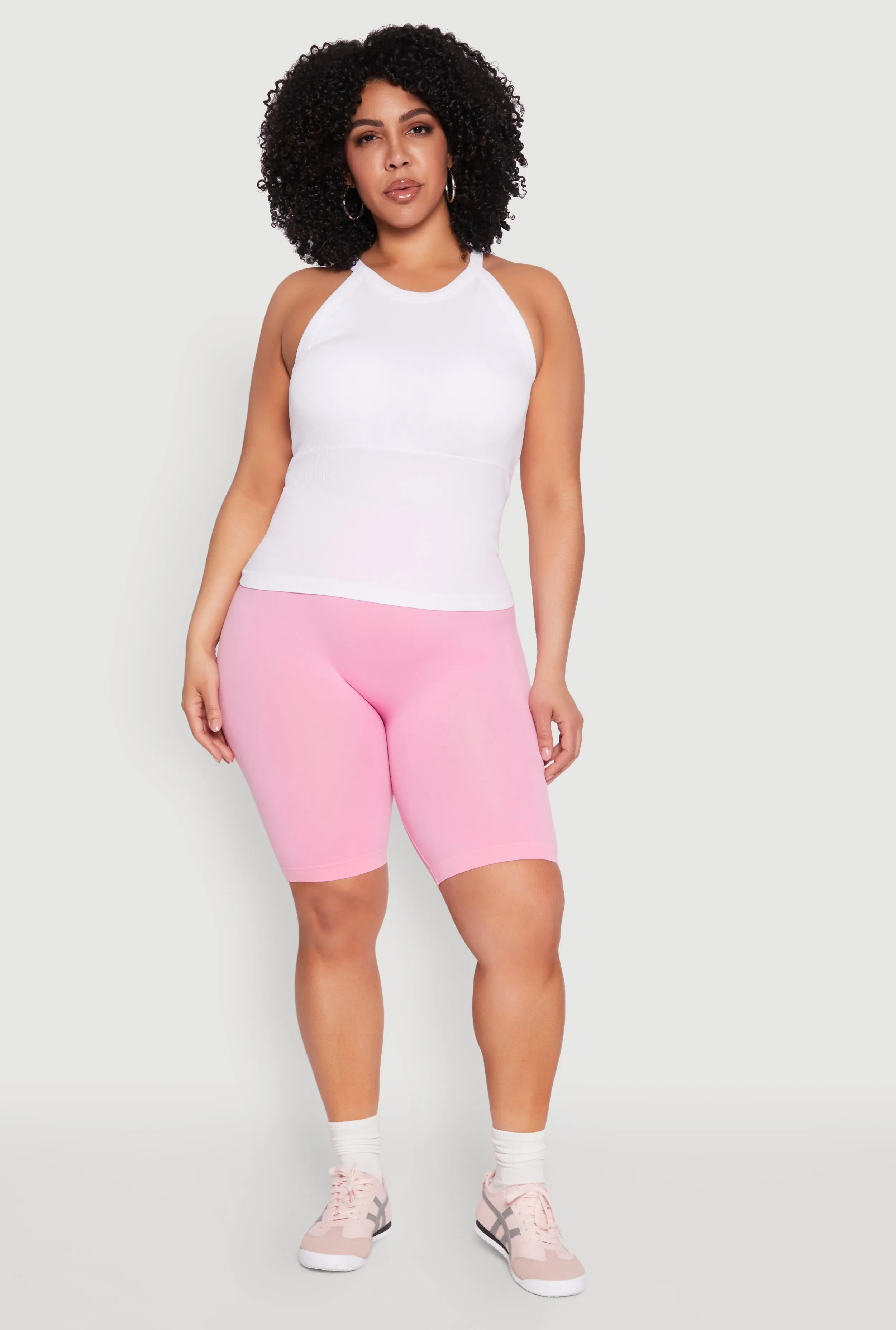 Plus Size Seamless High Waisted Bike Shorts sold by Rainbow product image thumbnail 2