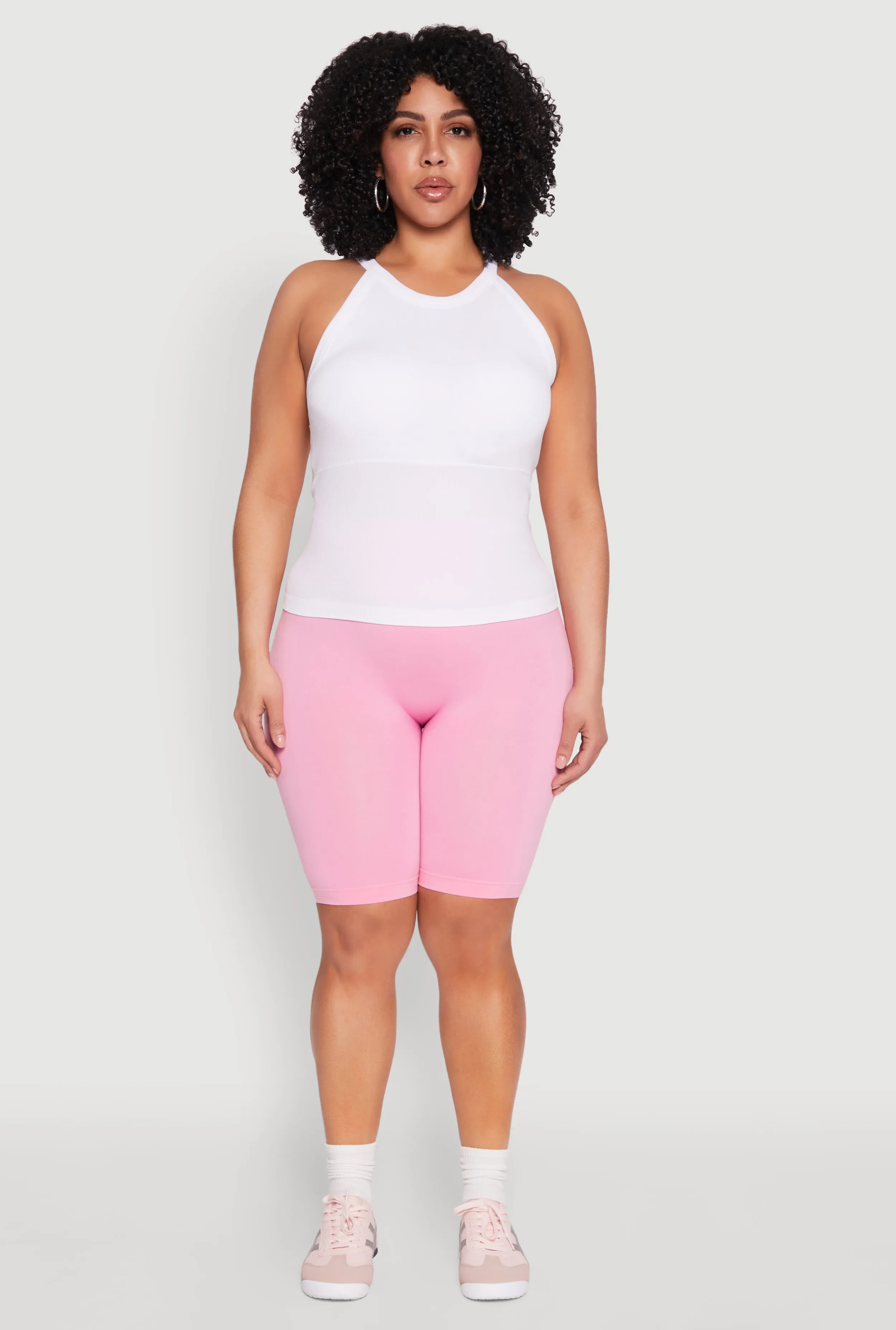 Plus Size Seamless High Waisted Bike Shorts sold by Rainbow