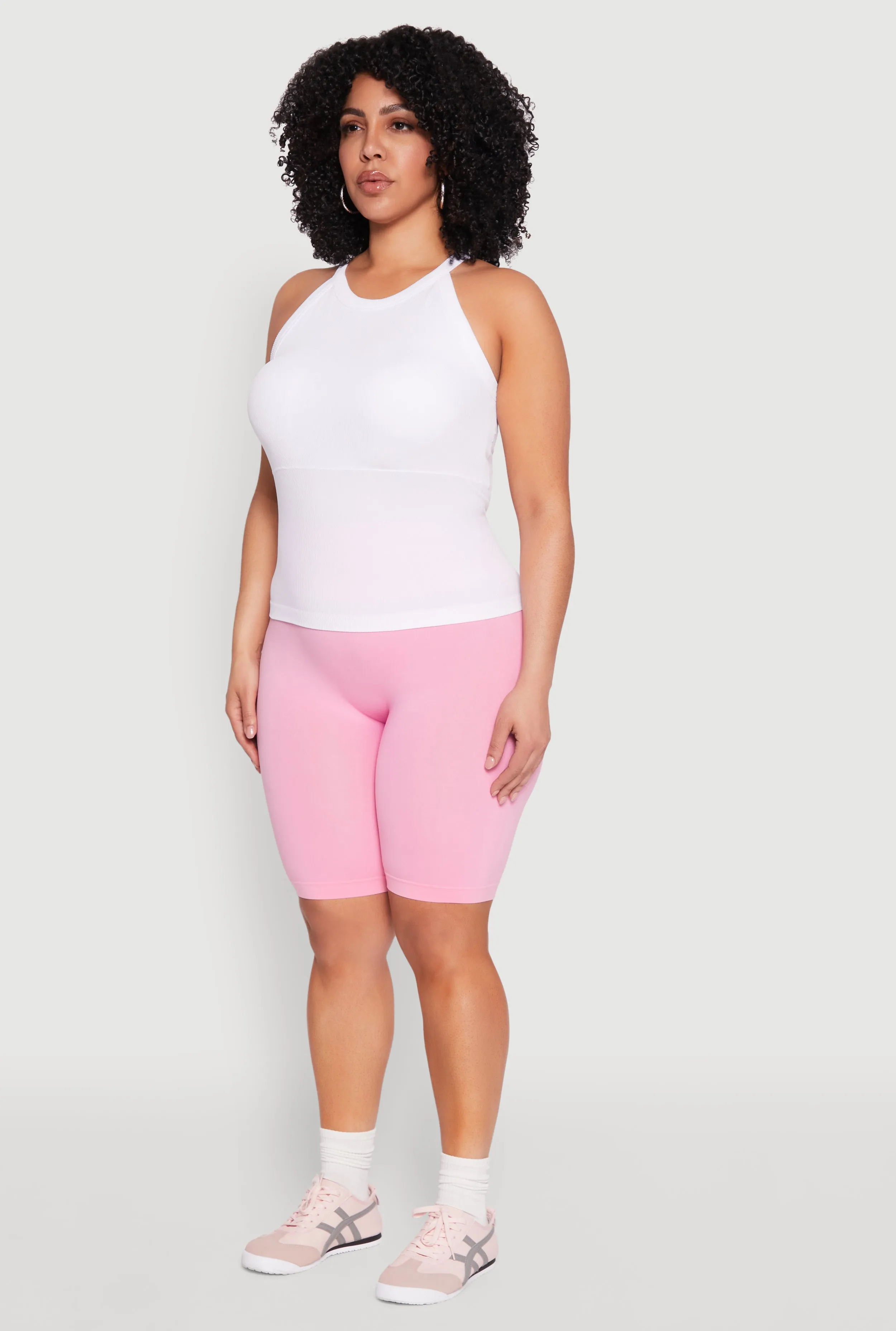 Plus Size Seamless High Waisted Bike Shorts sold by Rainbow product image thumbnail 3