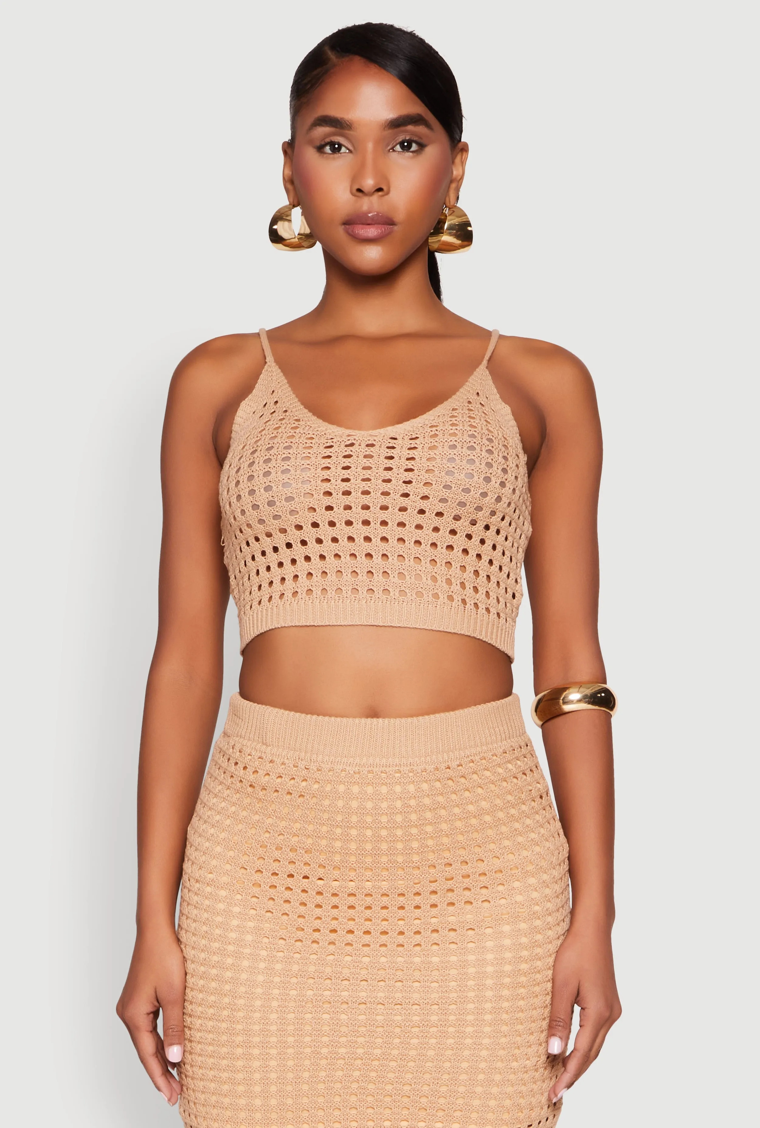 Crochet Cropped Cami sold by Rainbow