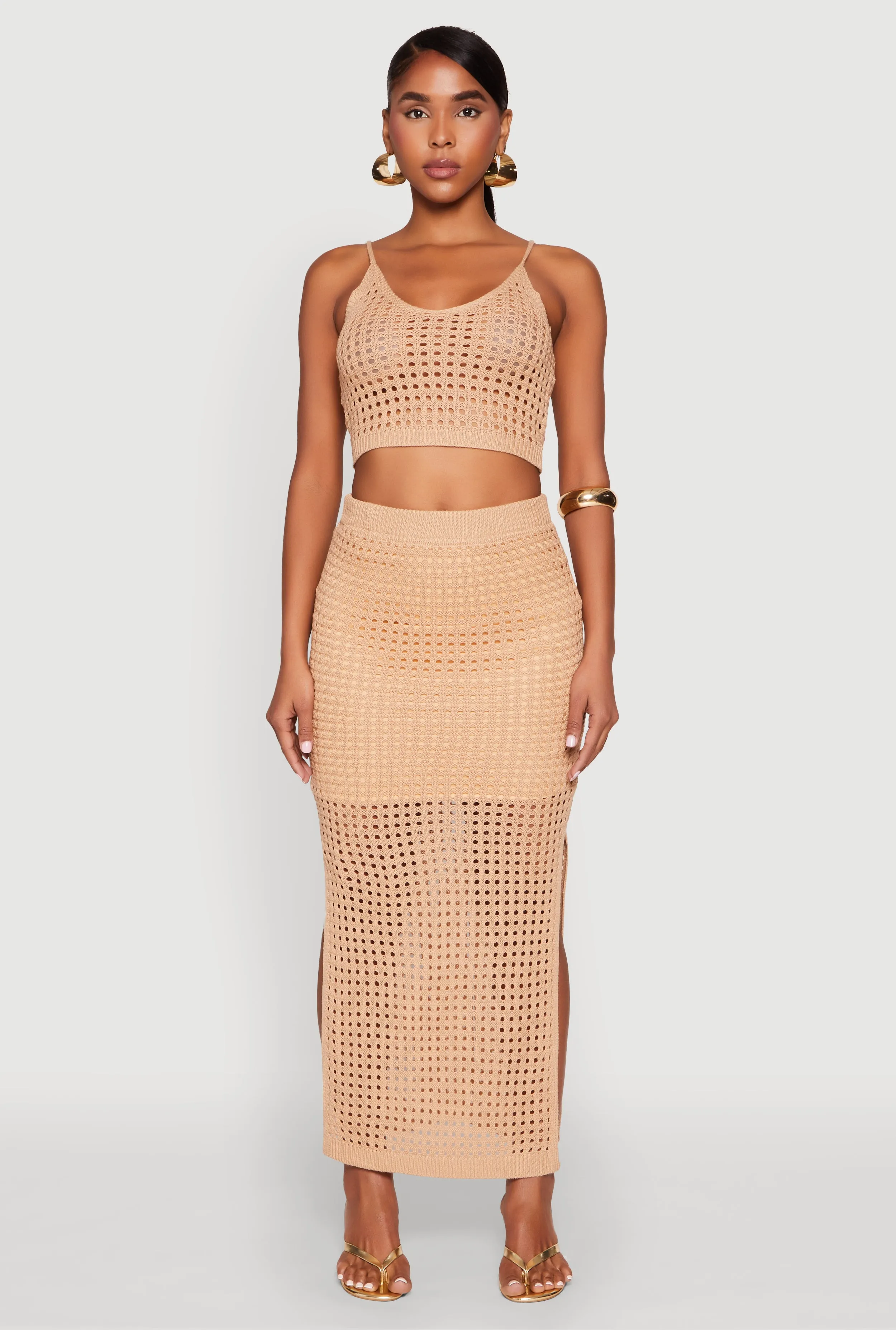 Crochet Cropped Cami sold by Rainbow product image thumbnail 3