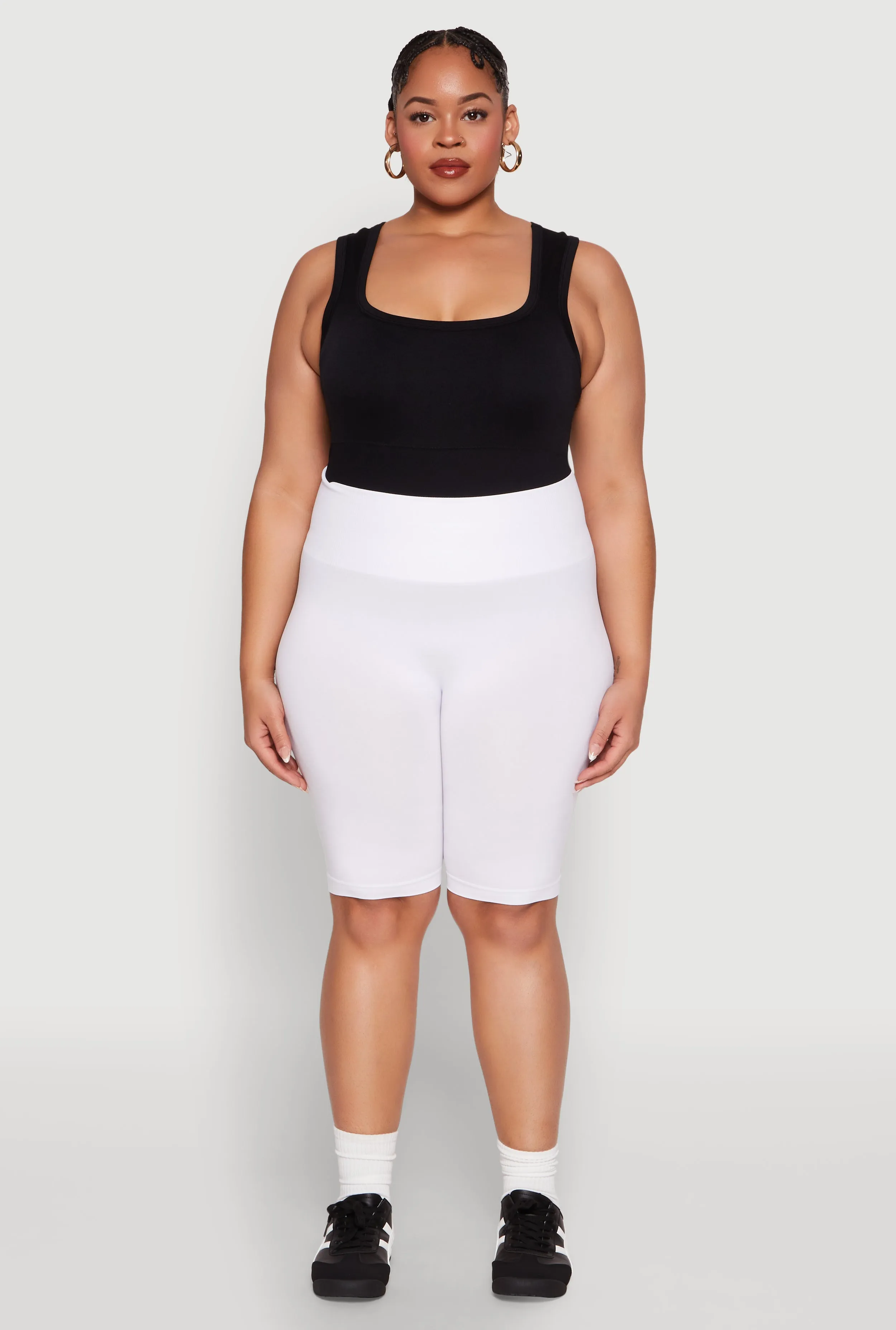 Plus Size Seamless High Waisted Bike Shorts sold by Rainbow product image thumbnail 2