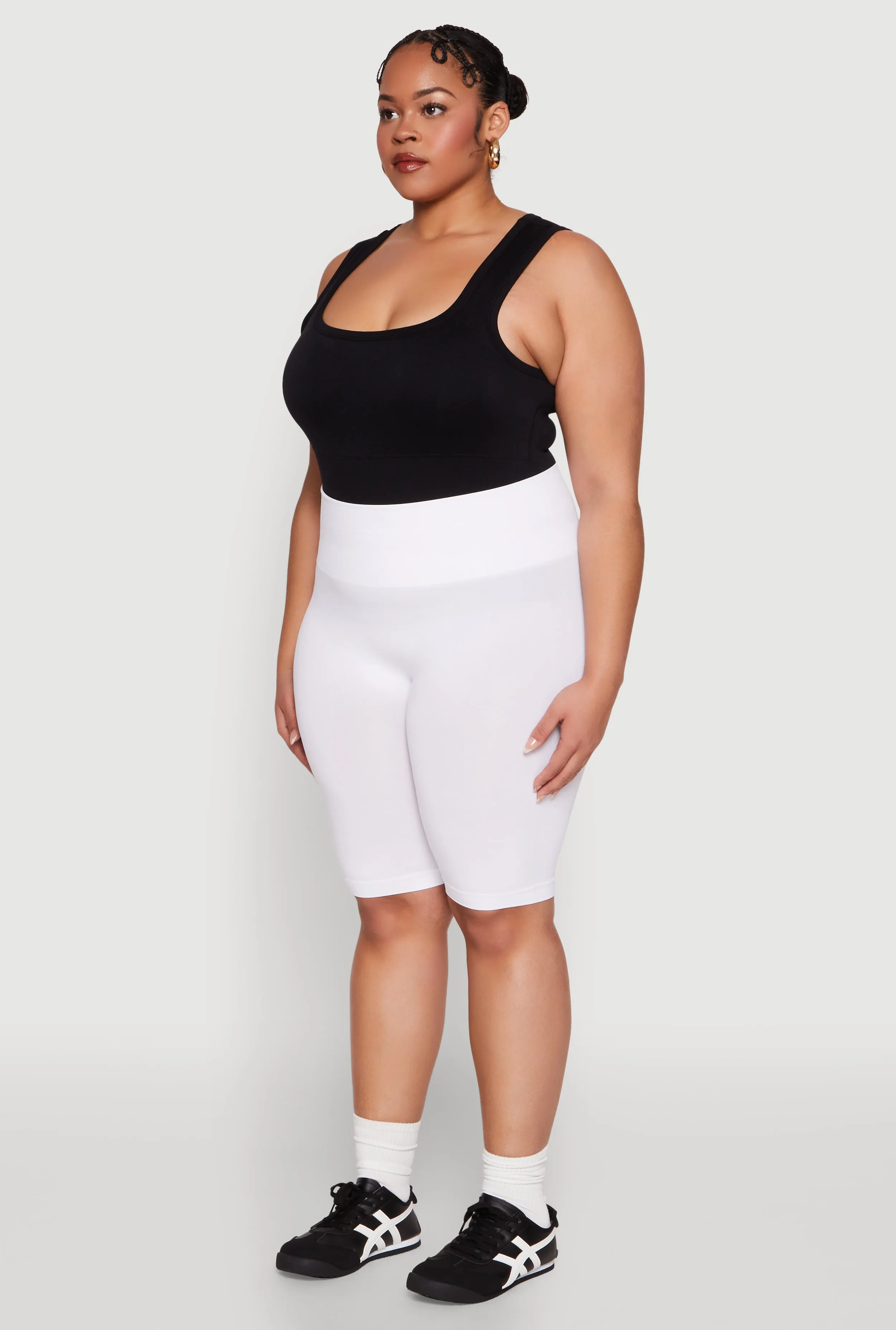 Plus Size Seamless High Waisted Bike Shorts sold by Rainbow product image thumbnail 3