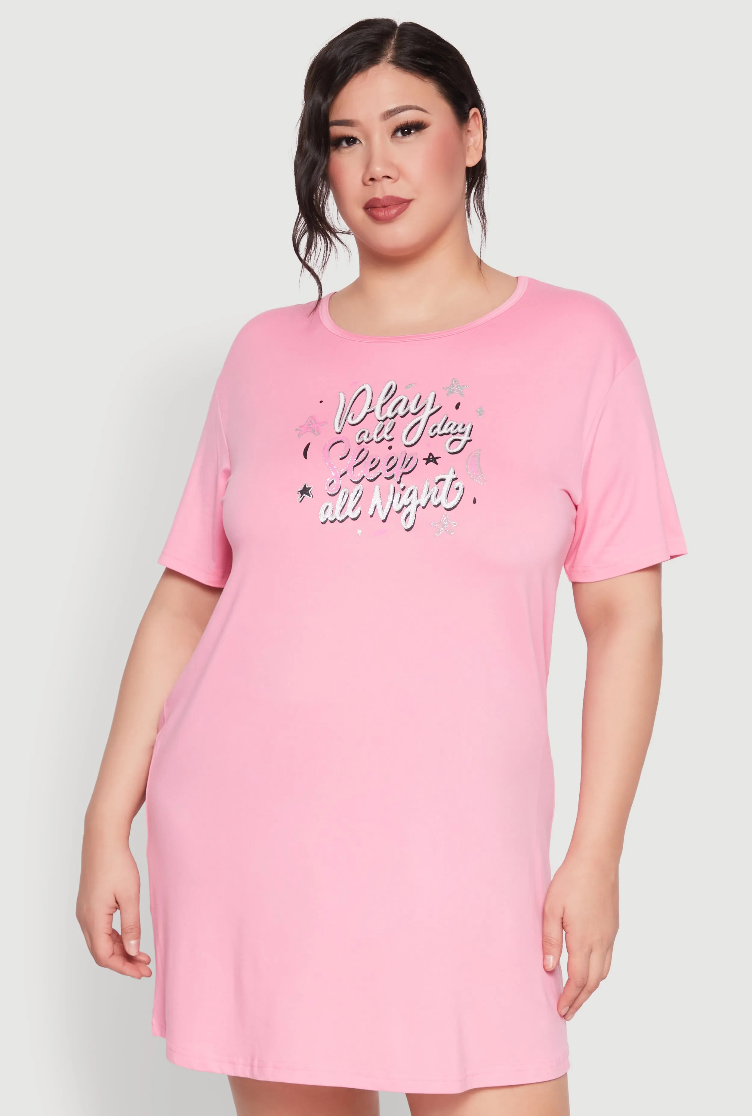 Plus Size Play All Day Sleep All Night Nightgown sold by Rainbow