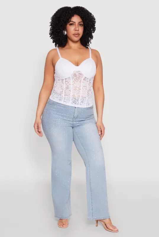 Plus Size Lace Sweetheart Cami sold by Rainbow