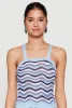 Wavy Striped Crochet Crop Top sold by Rainbow