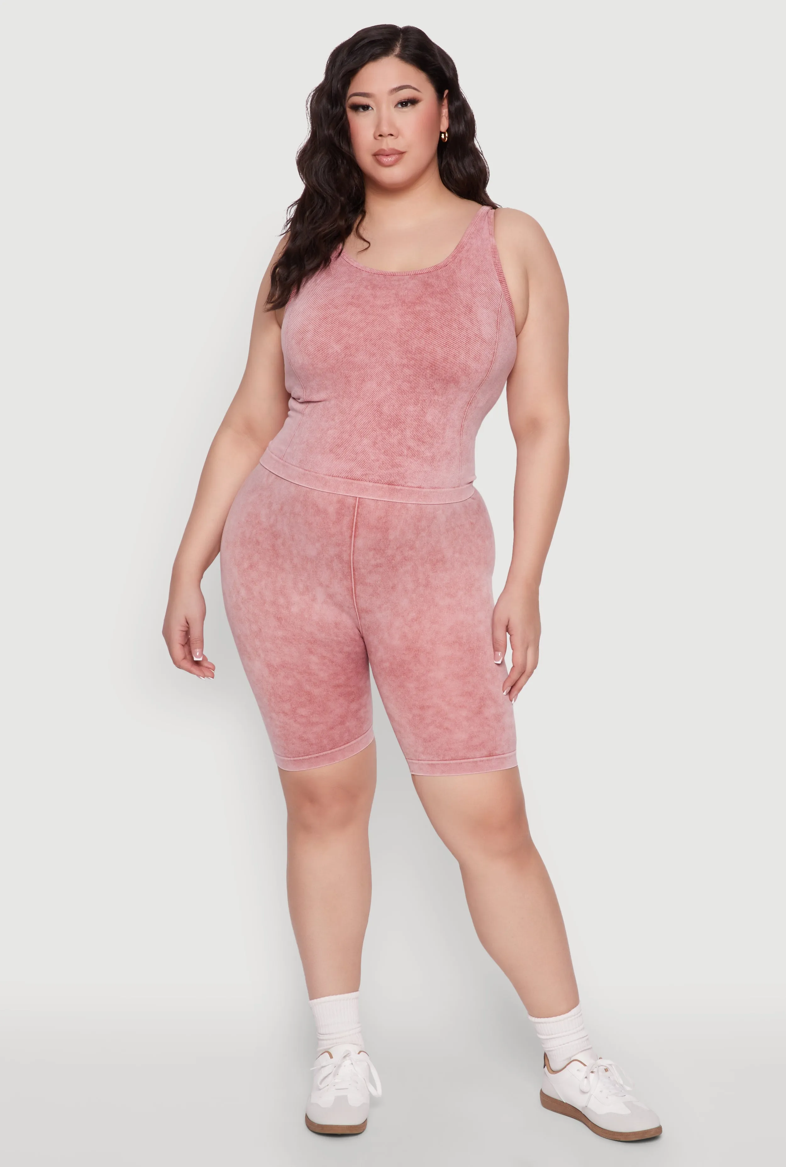 Plus Size Seamless Mineral Wash Tank Top sold by Rainbow product image thumbnail 2
