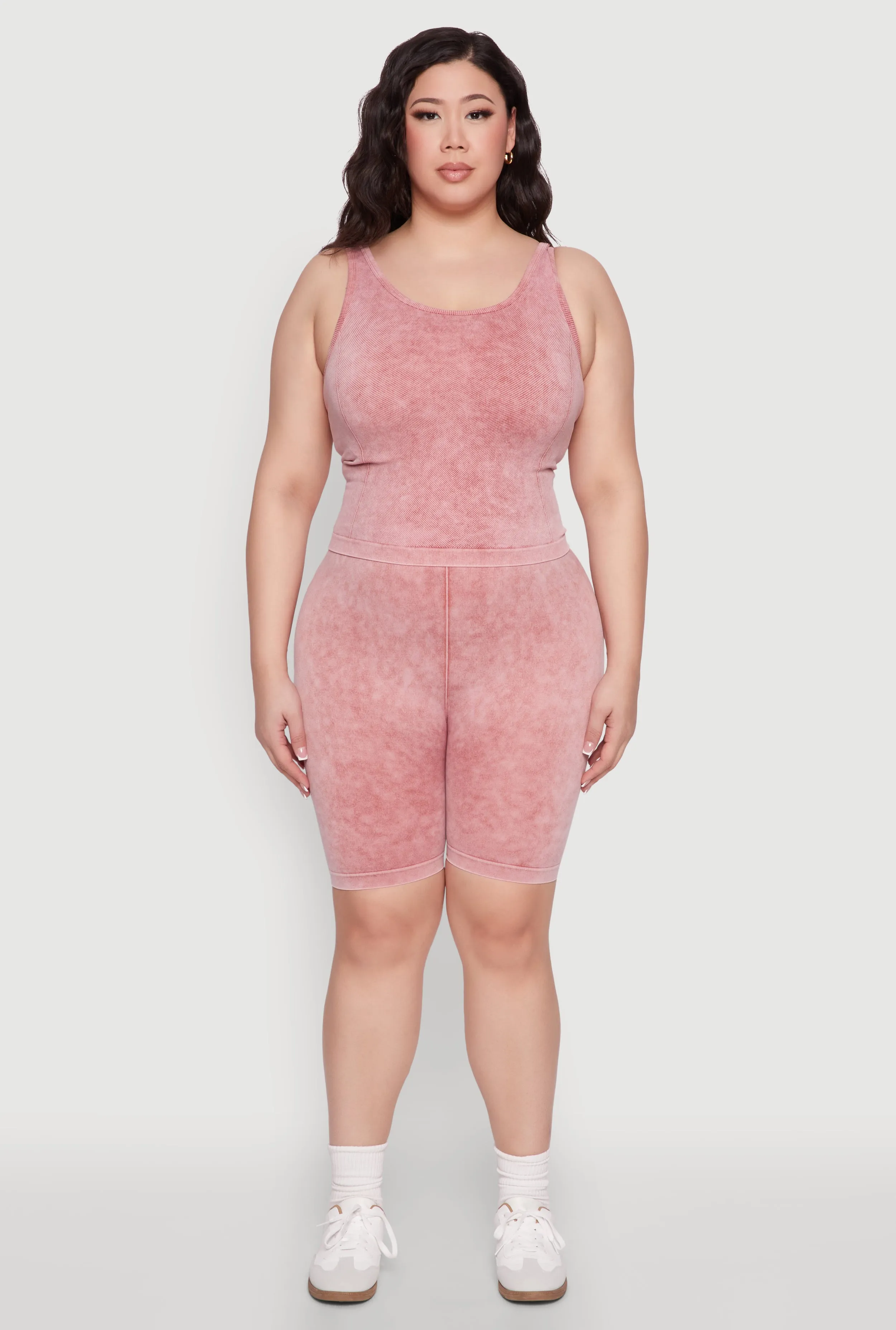 Plus Size Seamless Mineral Wash Tank Top sold by Rainbow product image thumbnail 3