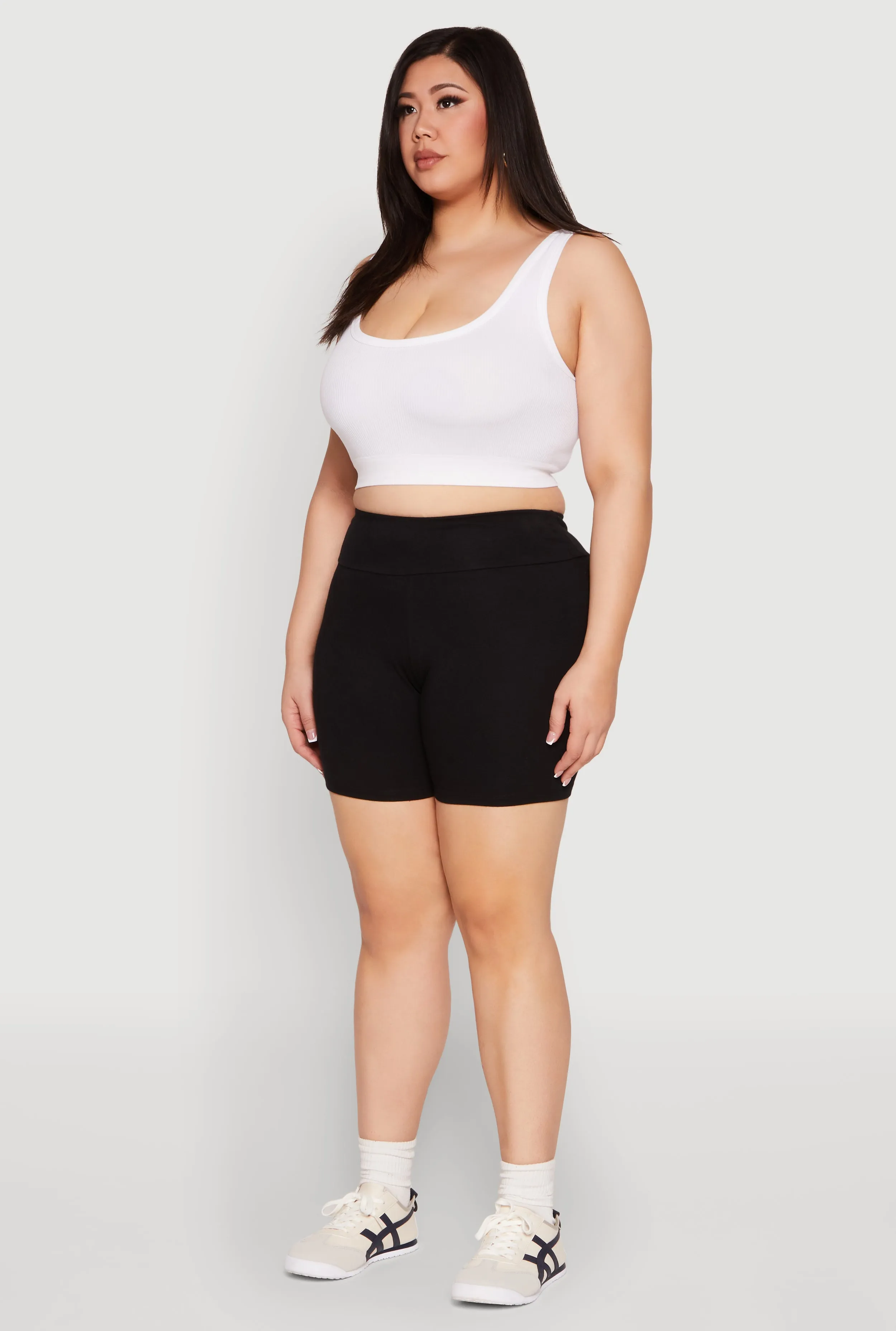 Plus Size Seamless High Waisted Biker Shorts sold by Rainbow product image thumbnail 3