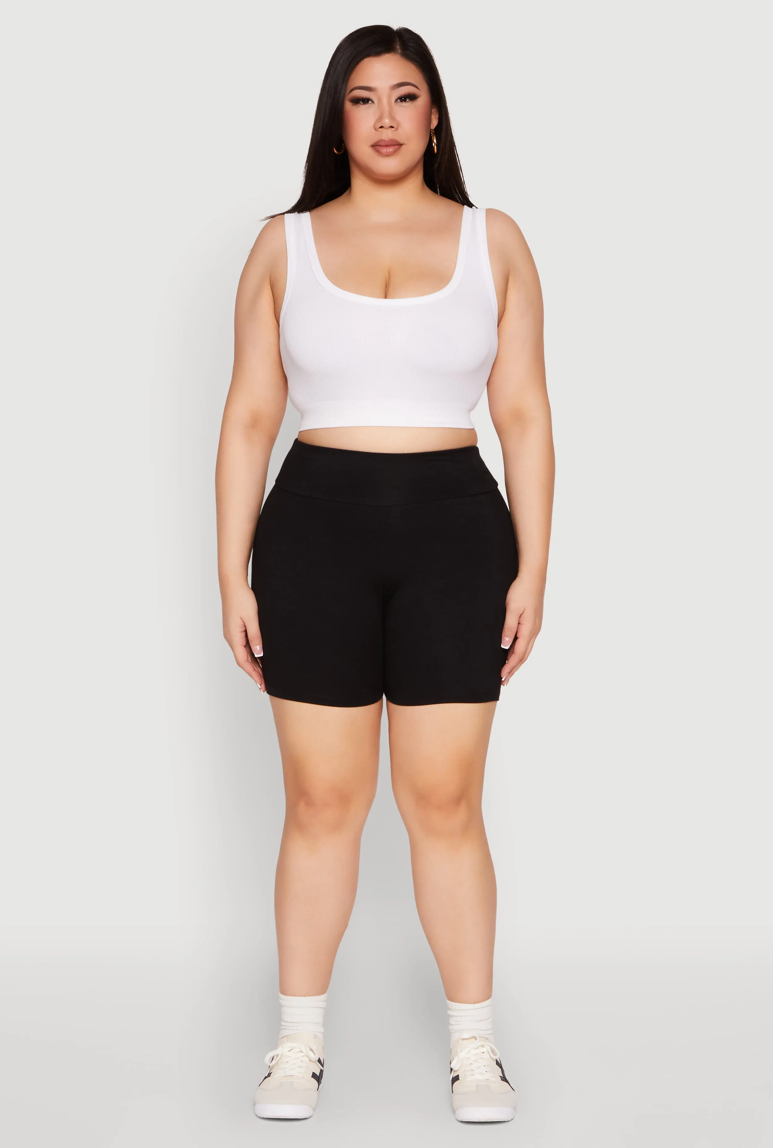 Plus Size Seamless High Waisted Biker Shorts sold by Rainbow product image thumbnail 2