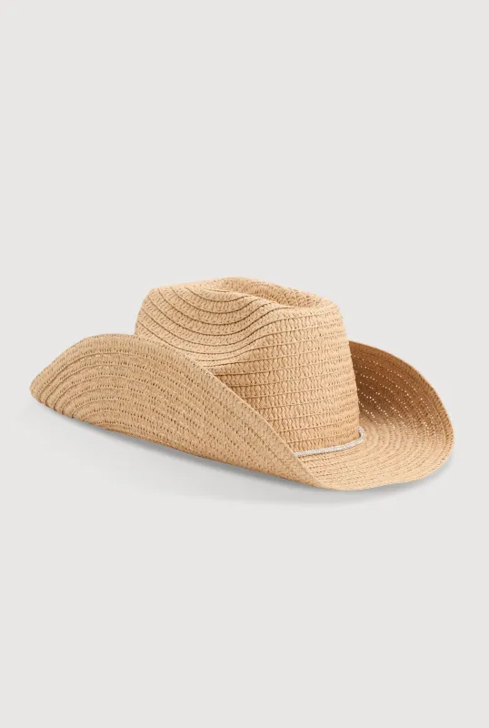 Rhinestone Toggle Drawstring Cowboy Hat sold by Rainbow