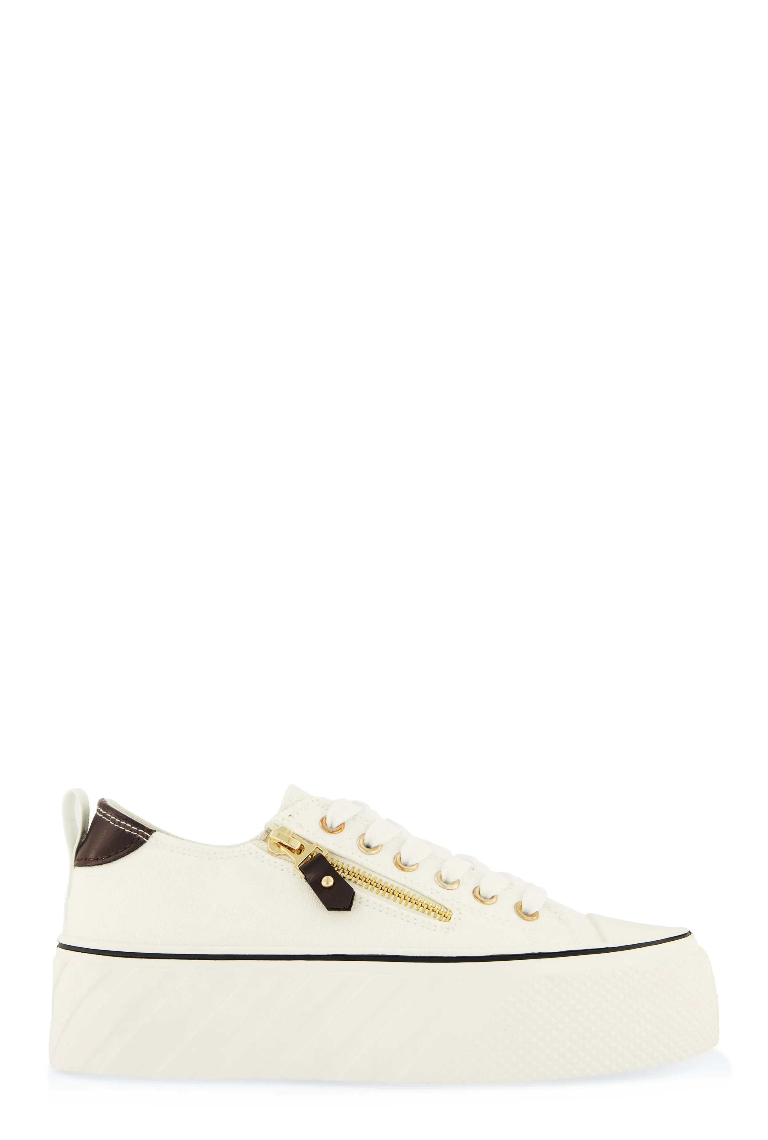 Canvas Zip Detail Platform Sneakers sold by Rainbow product image thumbnail 2