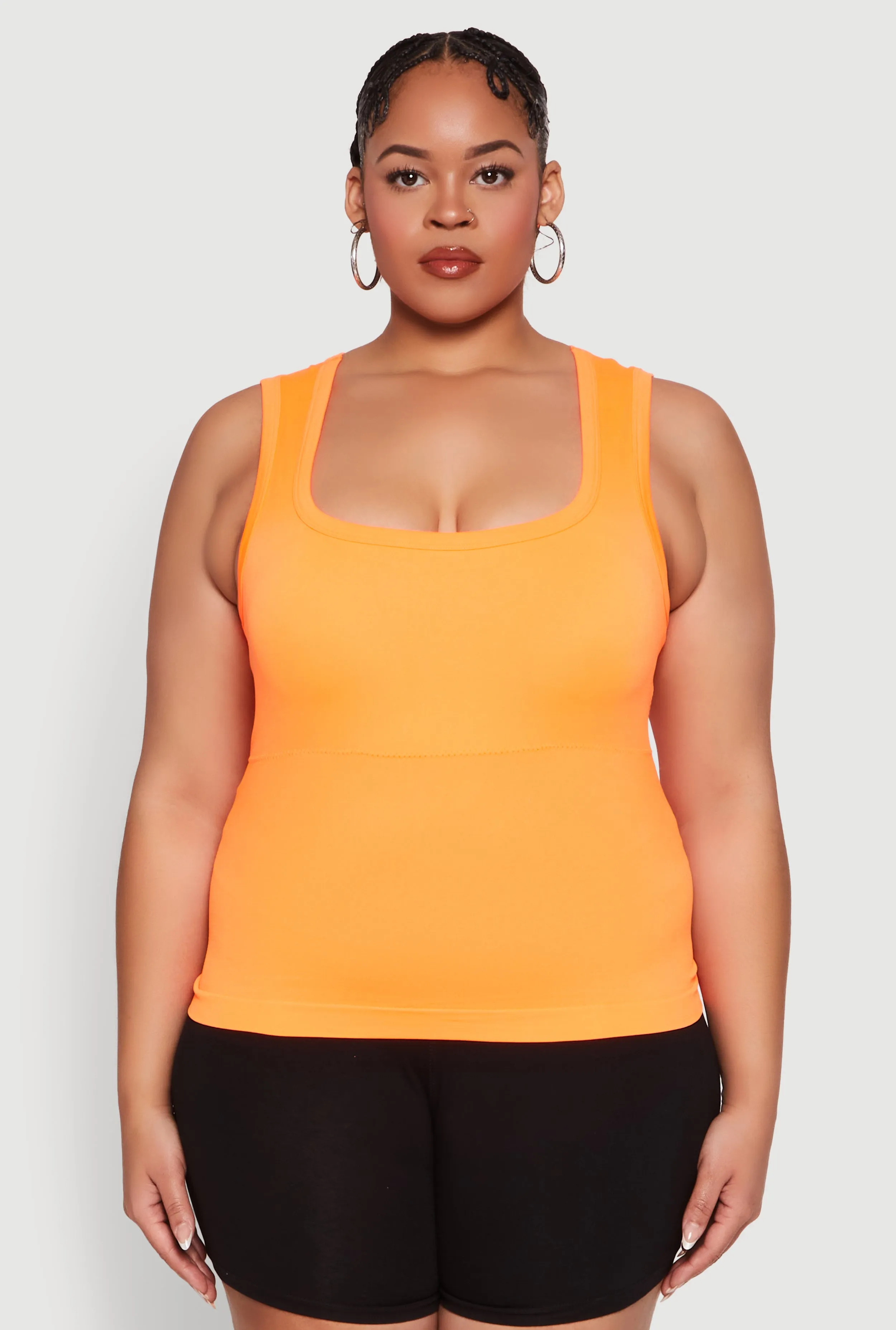 Plus Size Seamless Square Neck Tank Top sold by Rainbow product image thumbnail 2