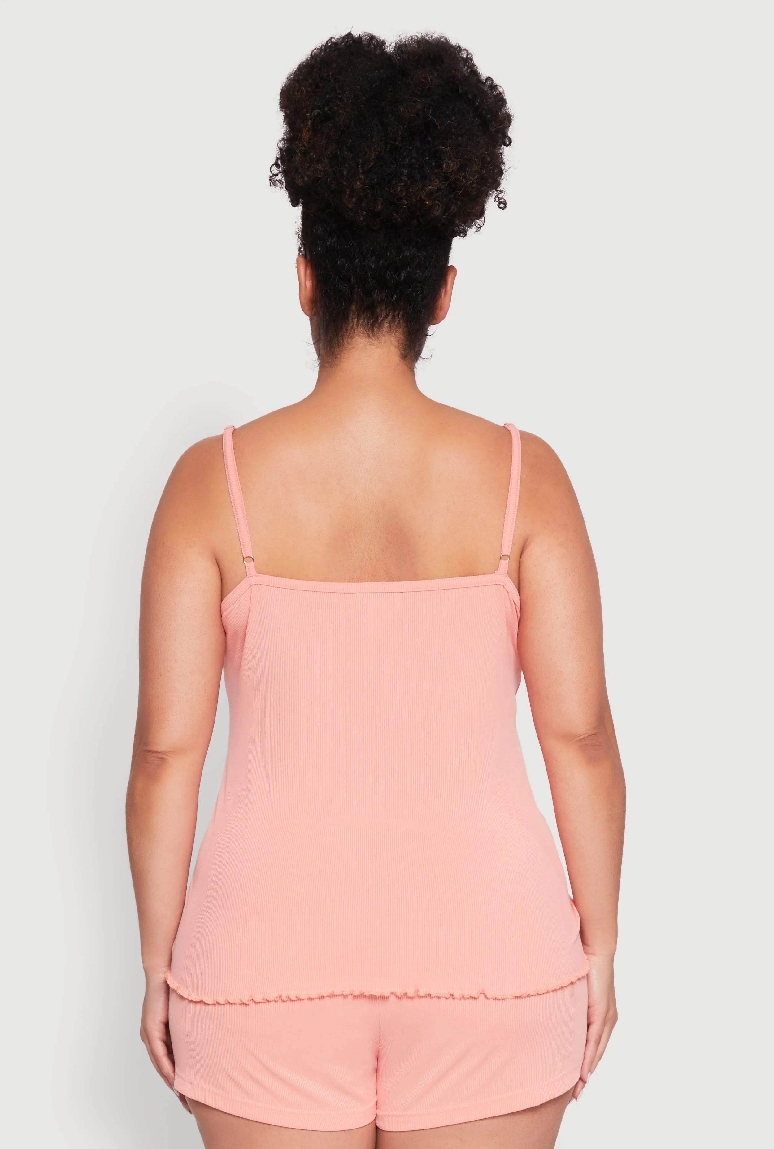 Plus Size Henley Pajama Cami and Champagne Shorts 3 Pack sold by Rainbow product image thumbnail 5
