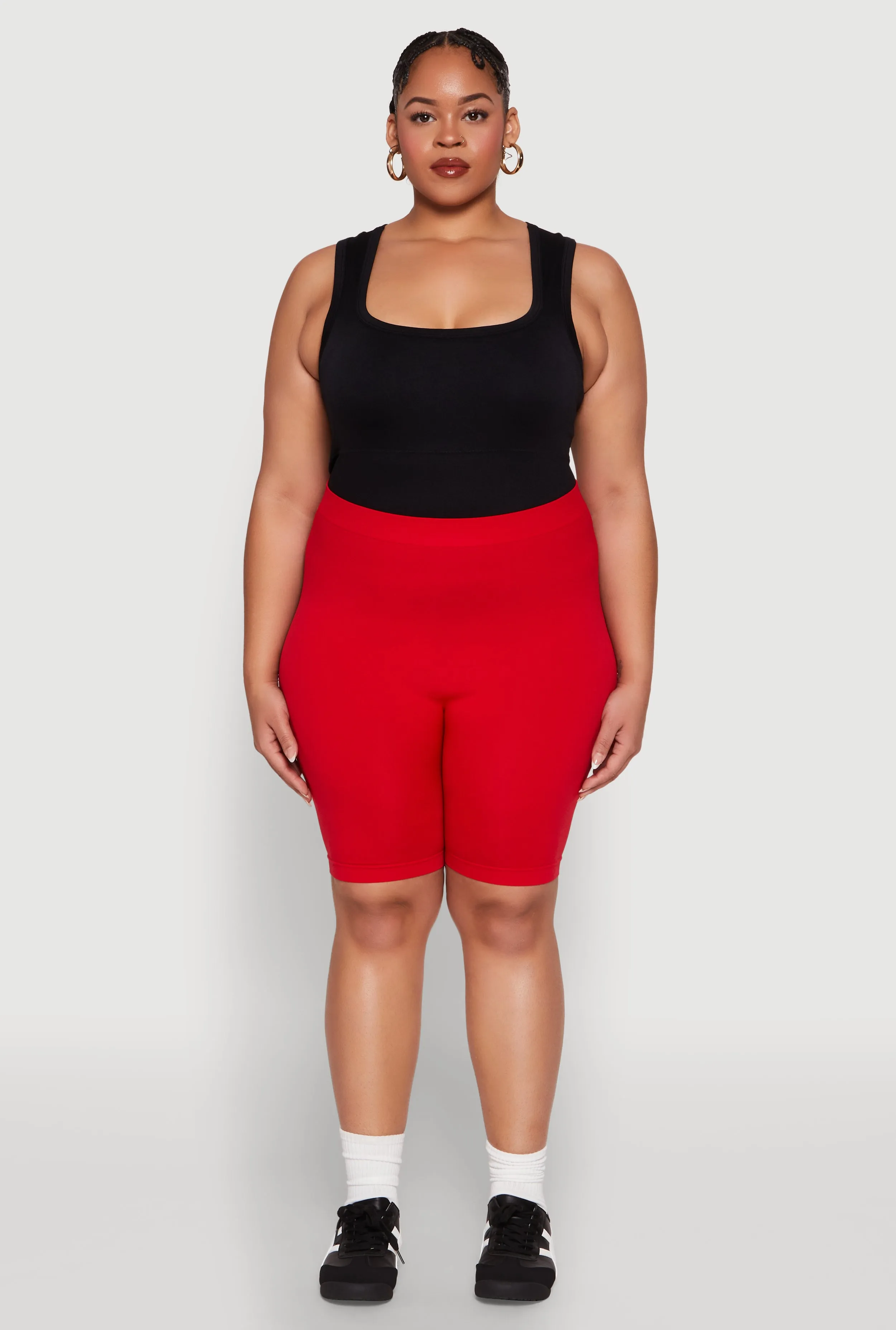 Plus Size High Waisted Seamless Bike Shorts sold by Rainbow product image thumbnail 2