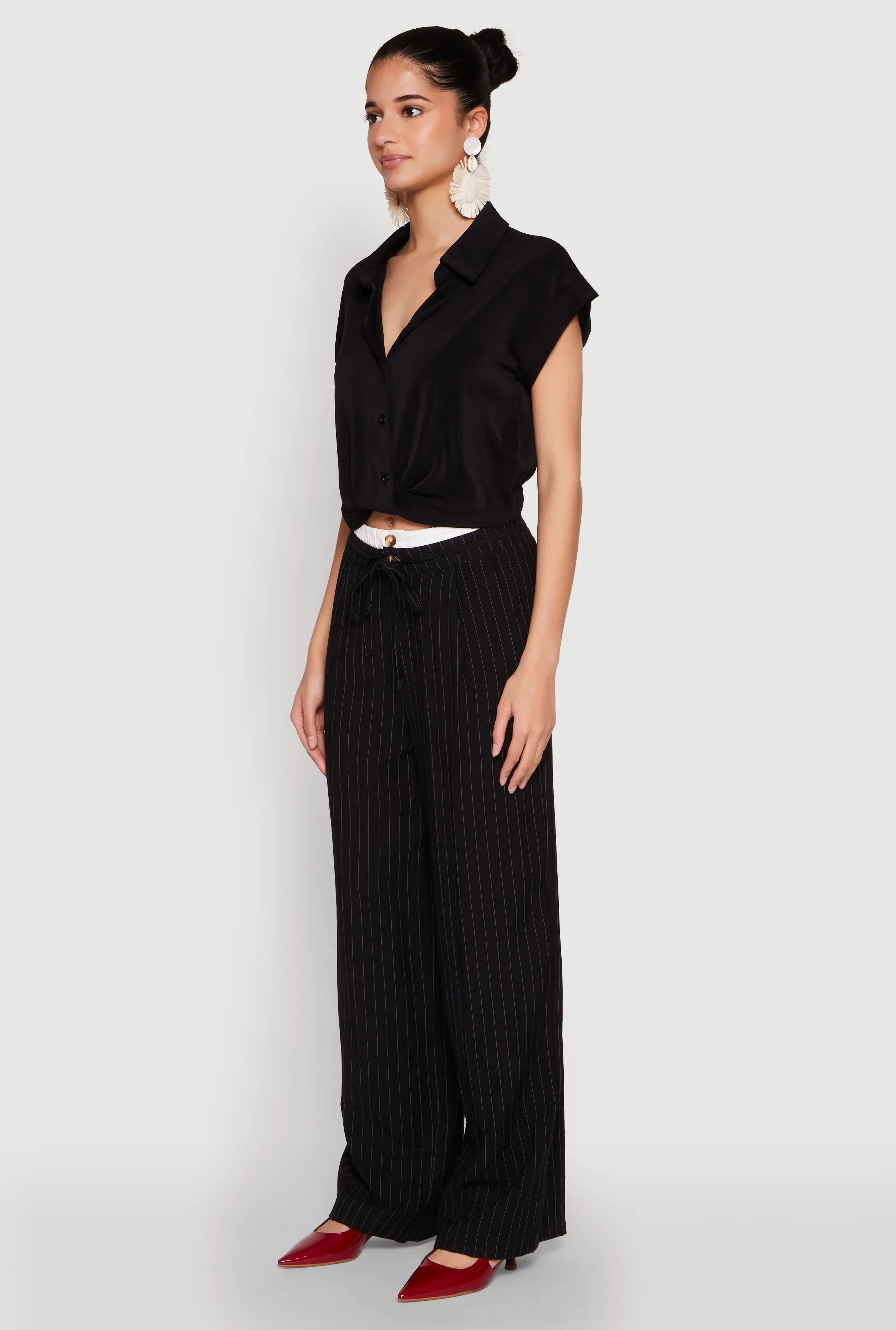 Iris Twist Hem Cropped Shirt sold by Rainbow product image thumbnail 5