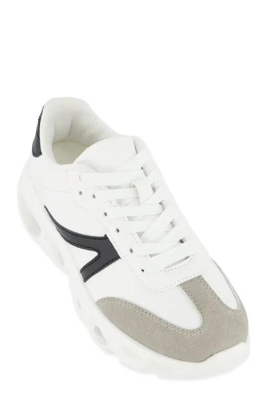 Cut Out Sole Lace Up Sneakers sold by Rainbow