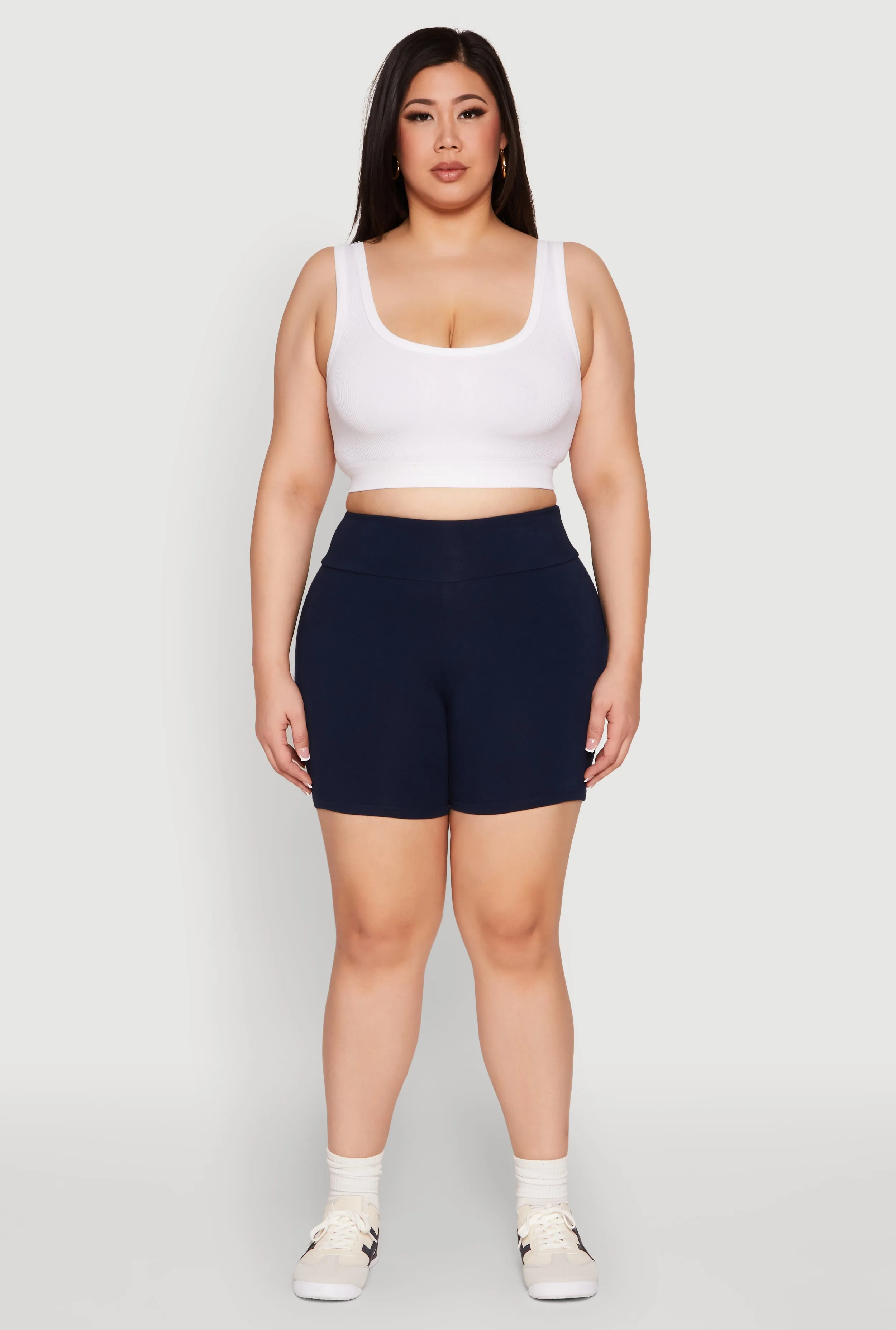 Plus Size Seamless High Waisted Biker Shorts sold by Rainbow product image thumbnail 2