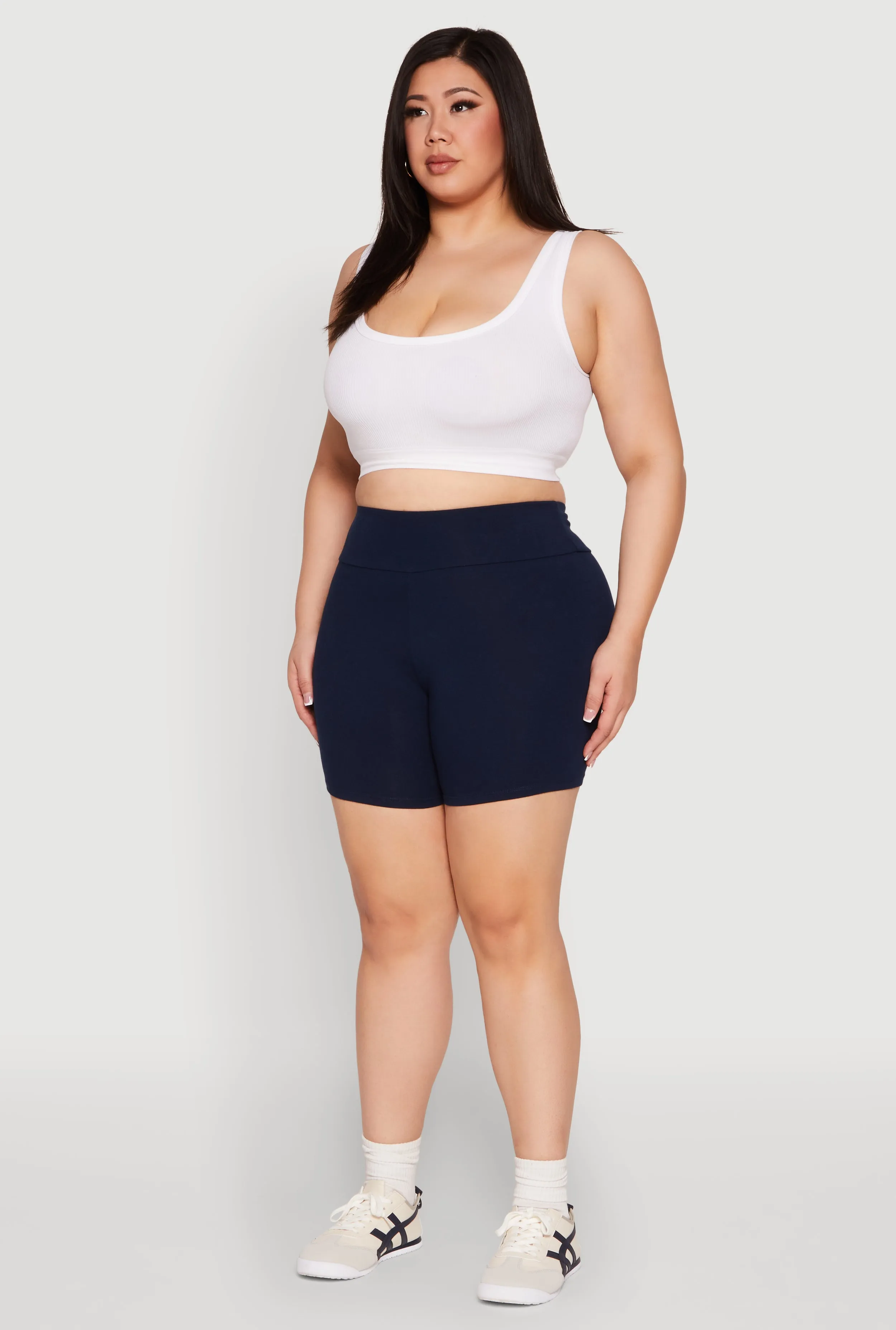 Plus Size Seamless High Waisted Biker Shorts sold by Rainbow product image thumbnail 3