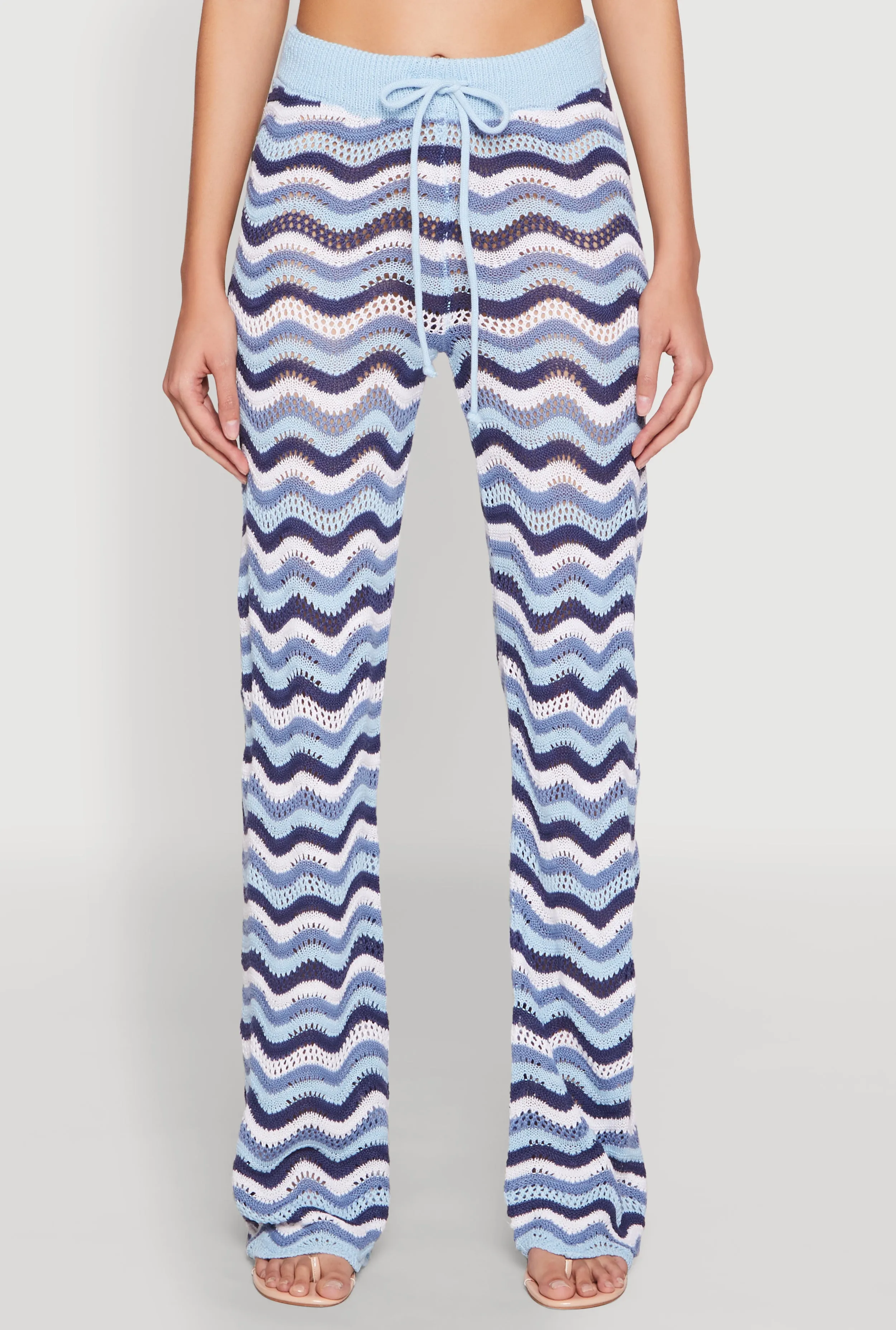 Wavy Striped Crochet Pants sold by Rainbow product image thumbnail 3