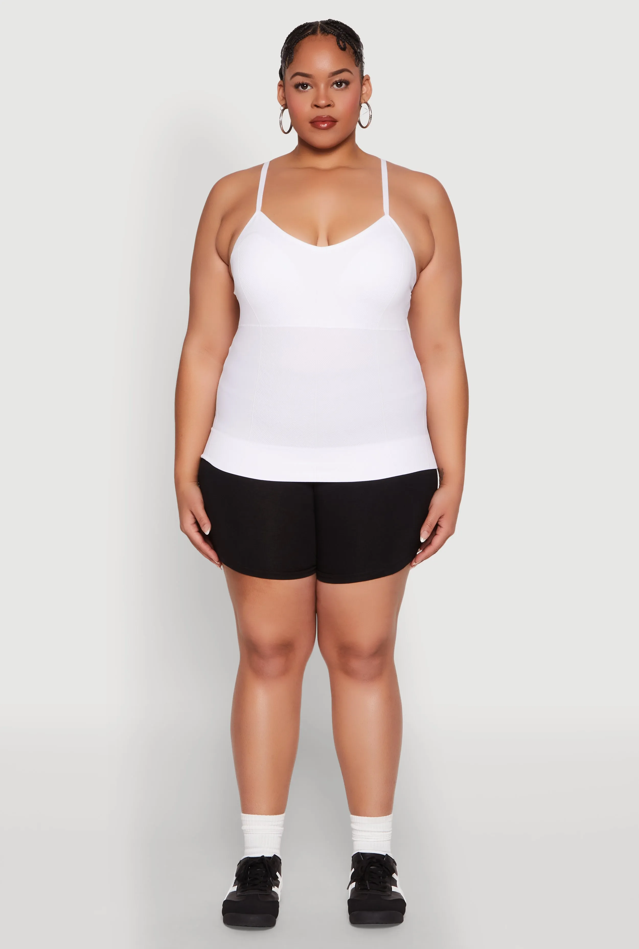Plus Size Seamless Ribbed V Neck Cami sold by Rainbow product image thumbnail 3
