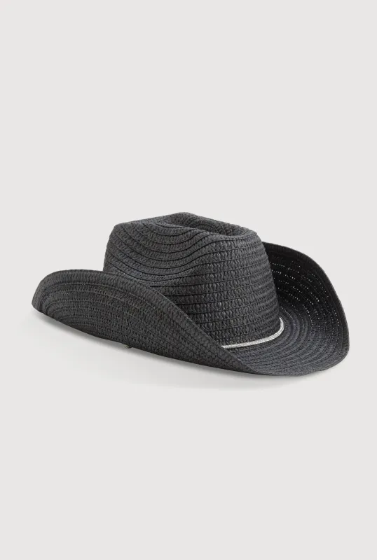 Rhinestone Toggle Drawstring Cowboy Hat sold by Rainbow