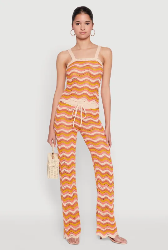 Wavy Striped Crochet Pants sold by Rainbow