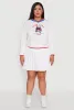 Plus Size Varsity Stripe Printed Pattern Sweatshirt sold by Rainbow