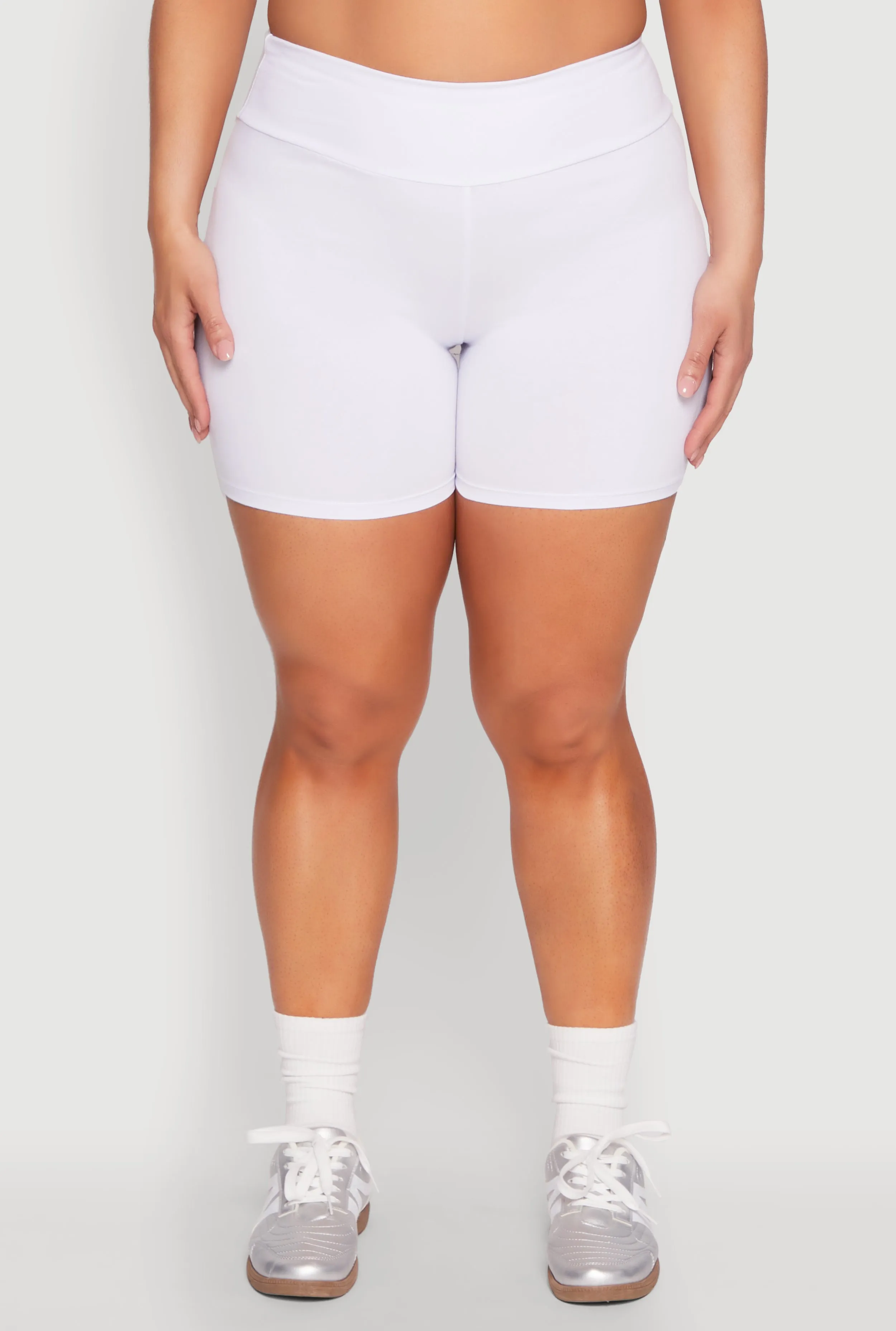Plus Size Seamless High Waisted Biker Shorts sold by Rainbow product image thumbnail 5