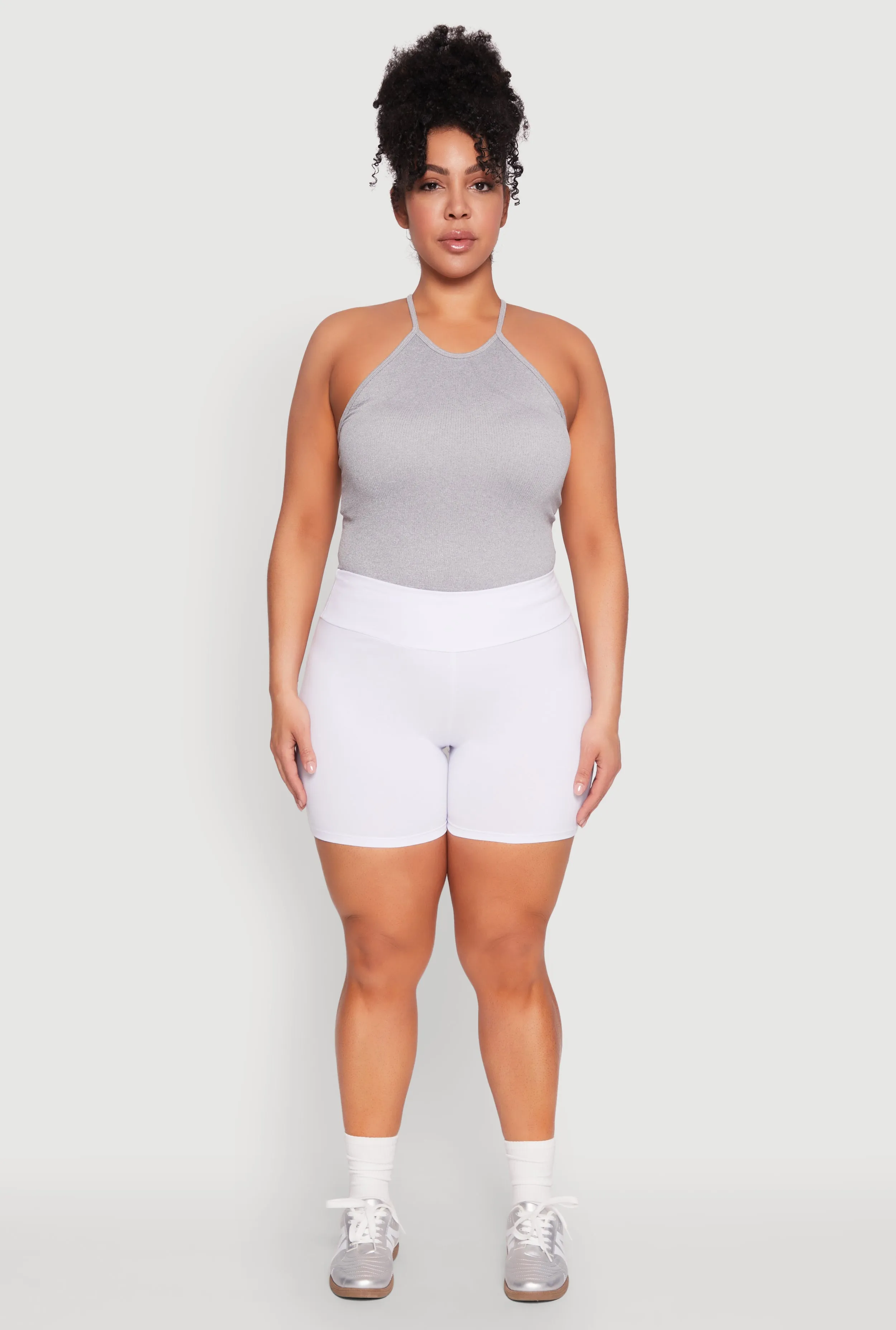 Plus Size Seamless High Waisted Biker Shorts sold by Rainbow