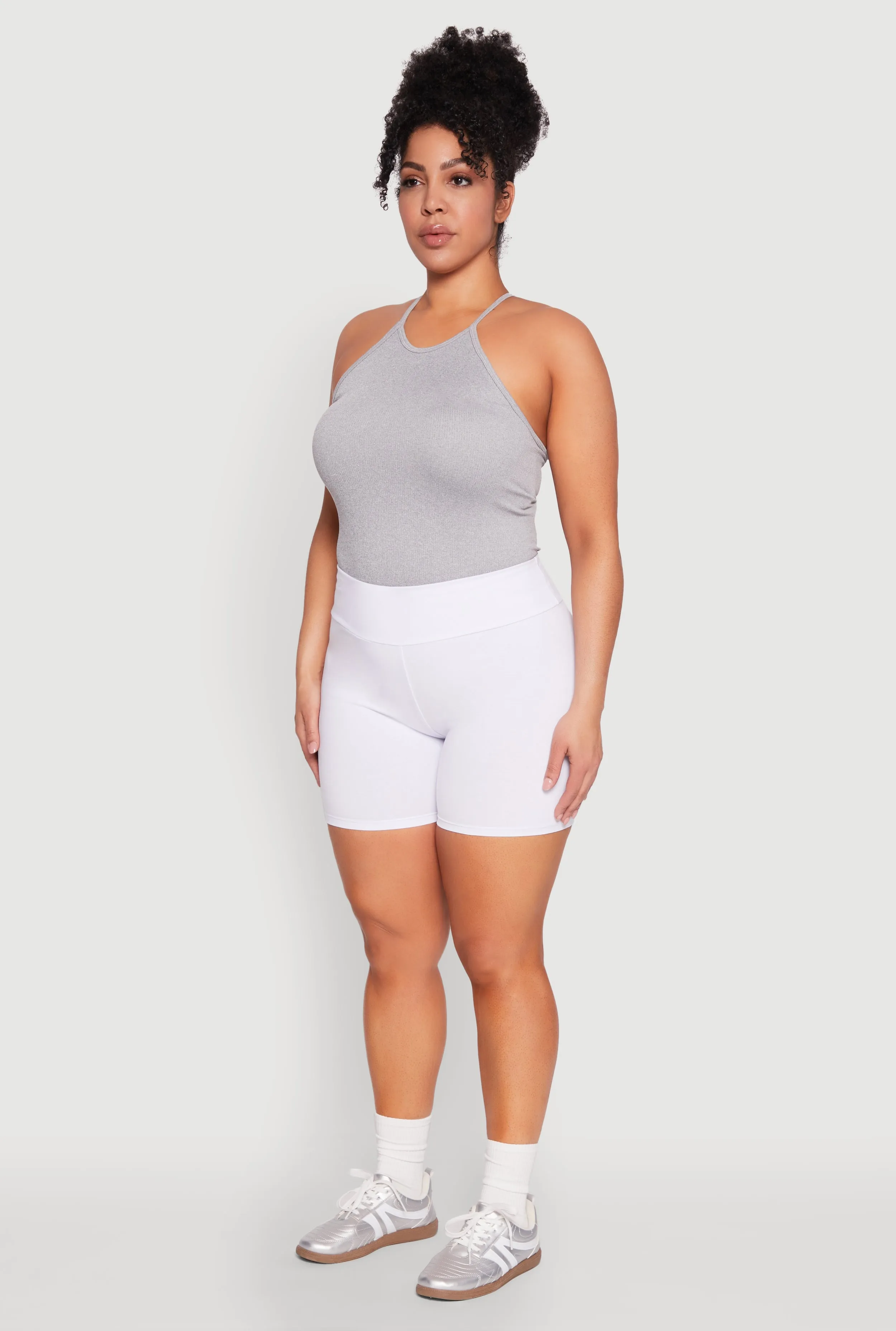 Plus Size Seamless High Waisted Biker Shorts sold by Rainbow product image thumbnail 3